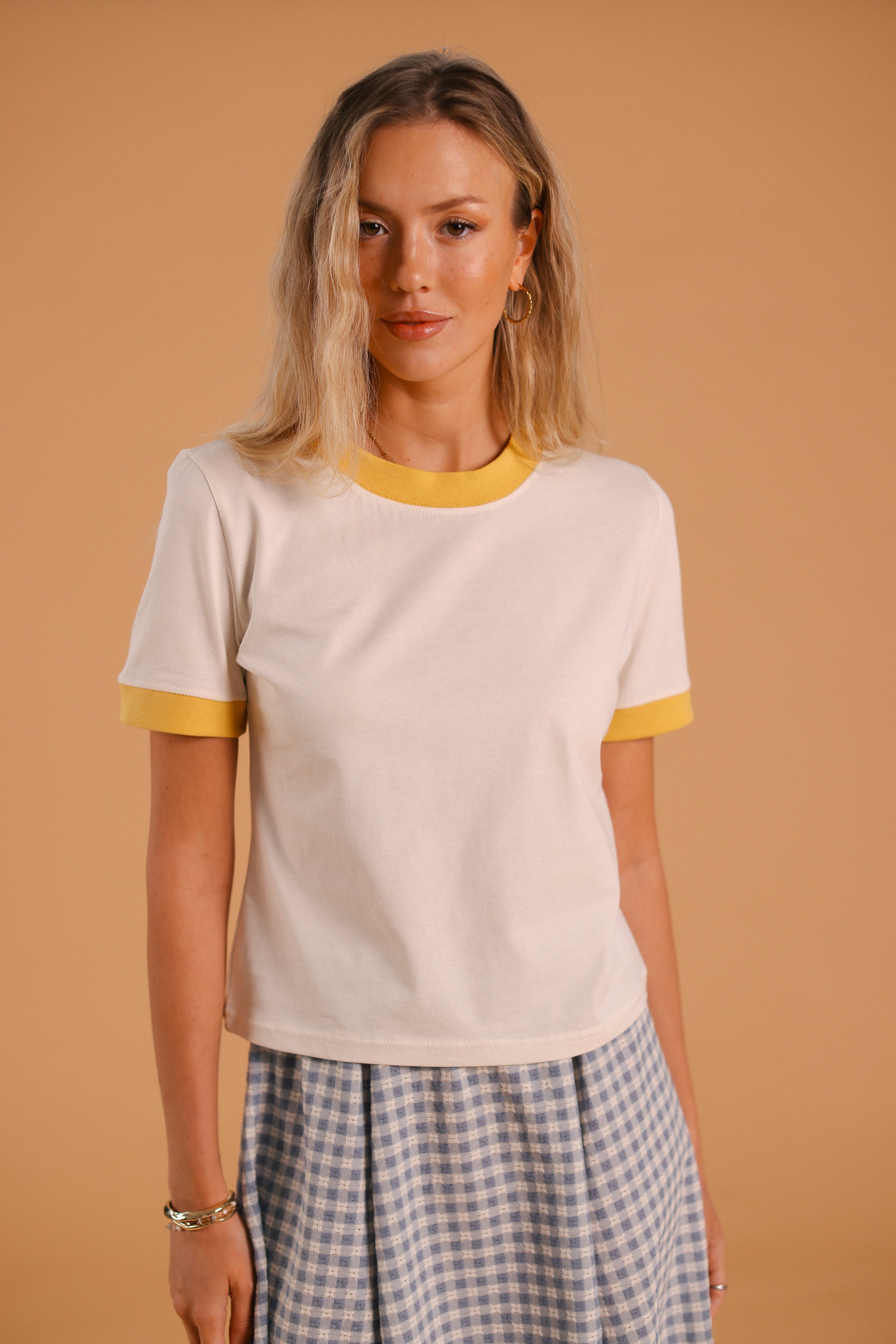 Top Daria Cream Mustard