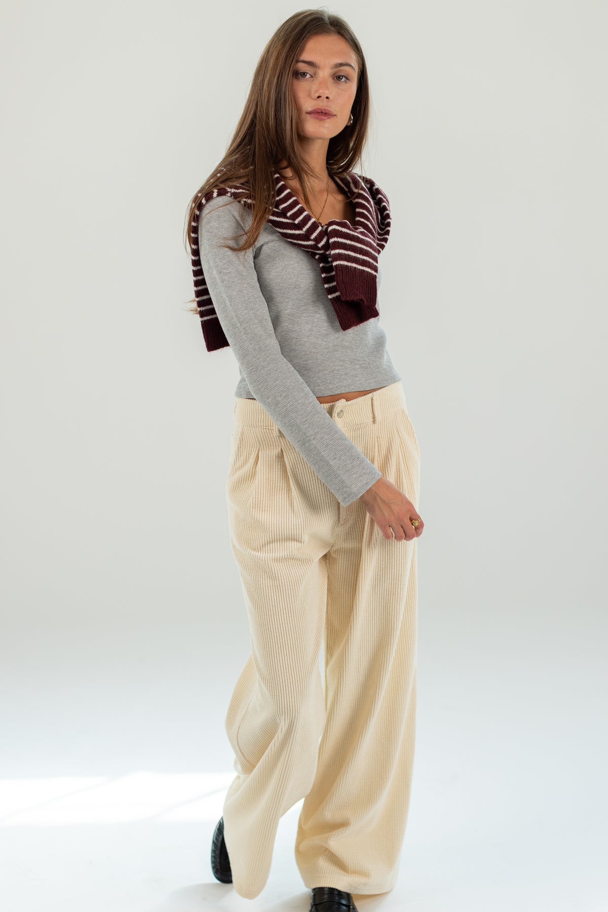 Trousers Didi Cream Corduroy