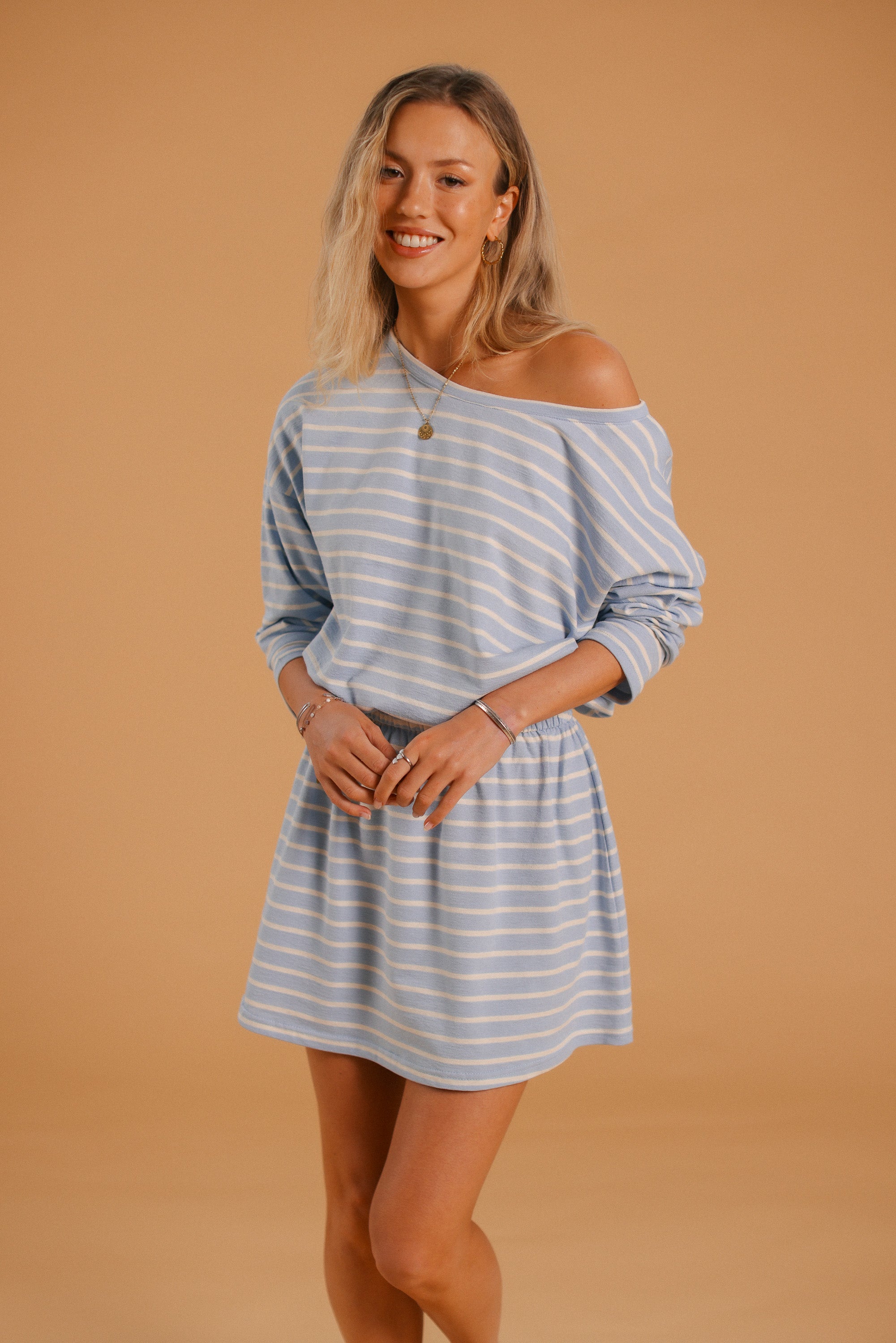 Dress Isabela Light Blue Stripes