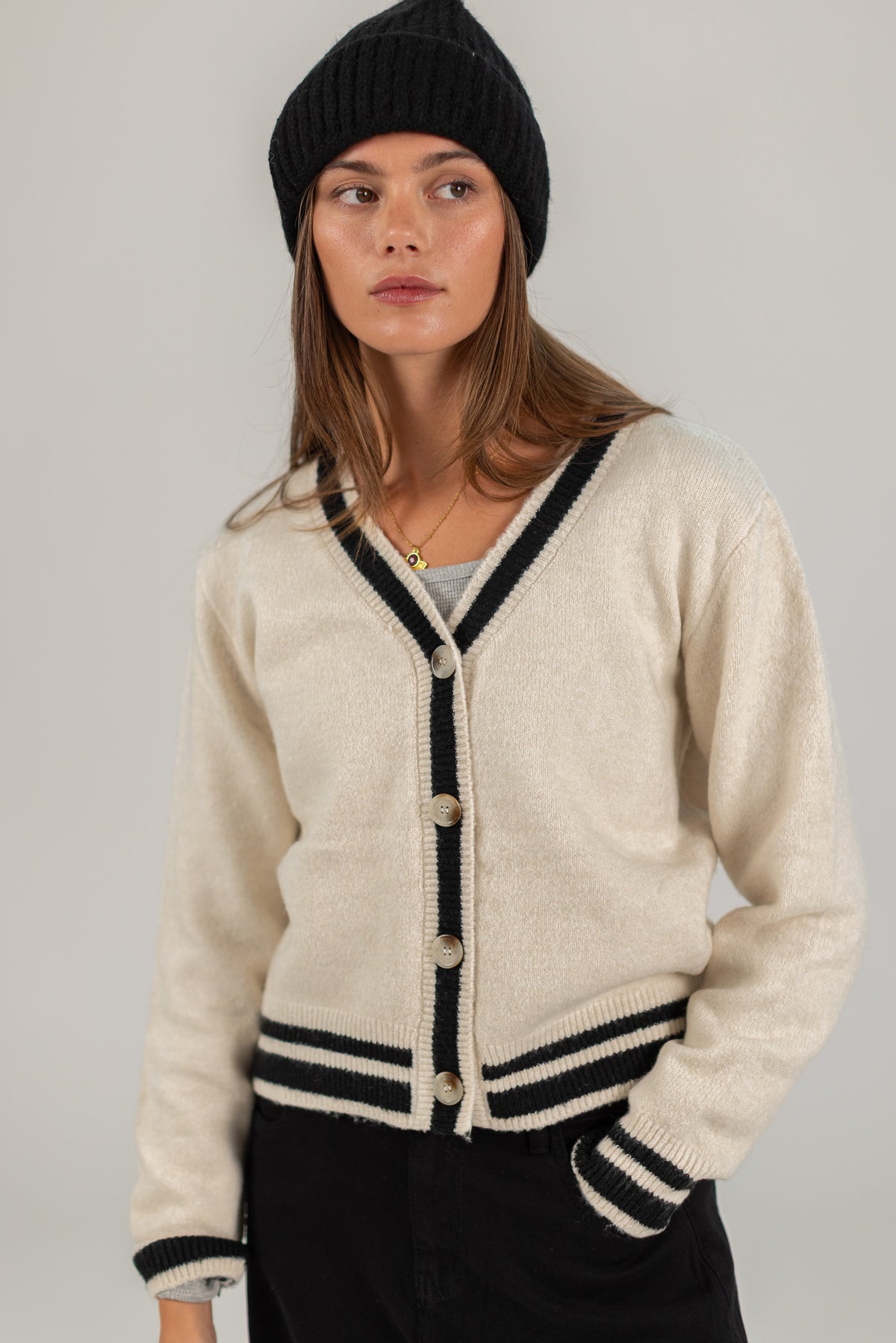 Knitted Cardigan Auri Cream
