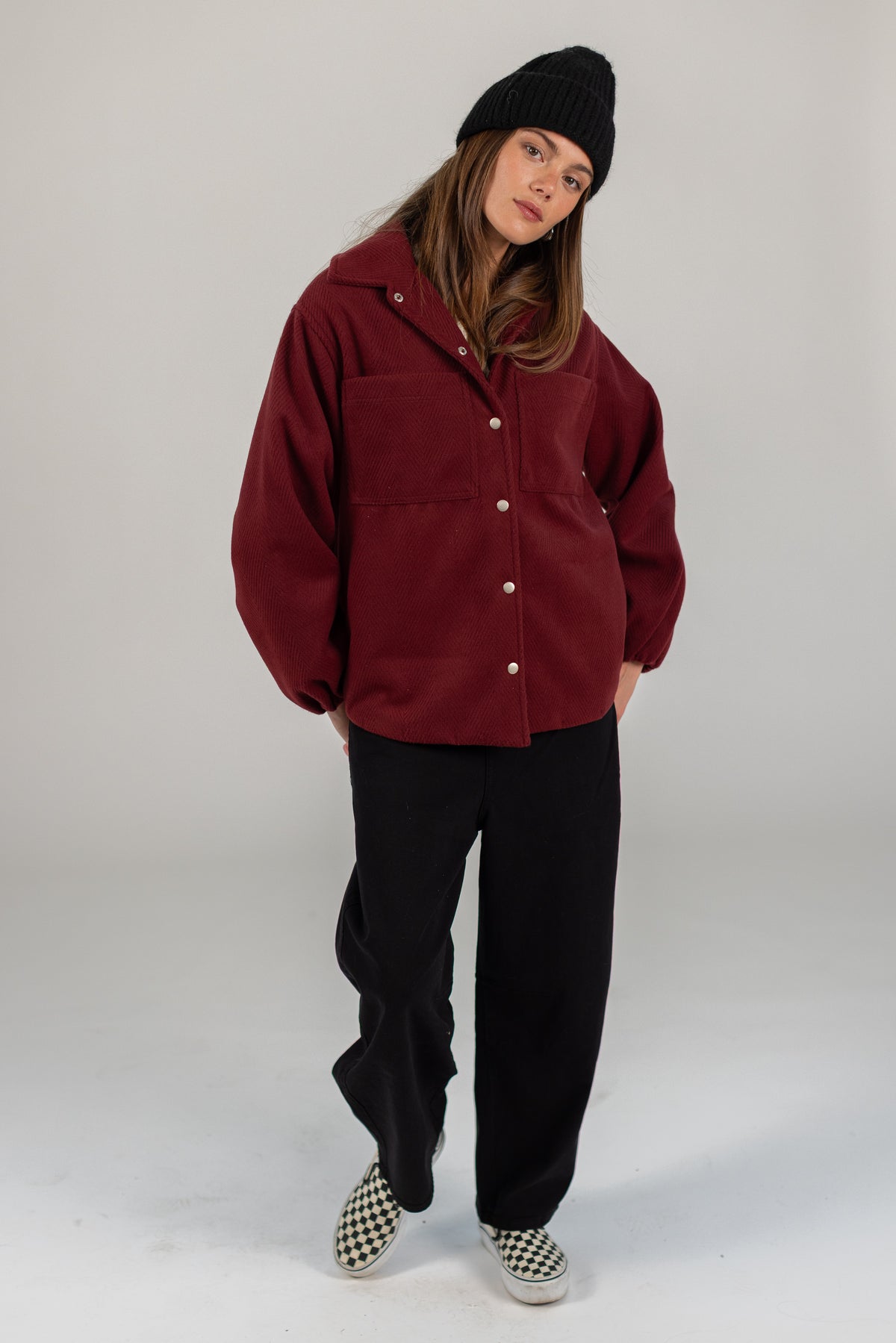Jacket Kimi Burgundy Herringbone