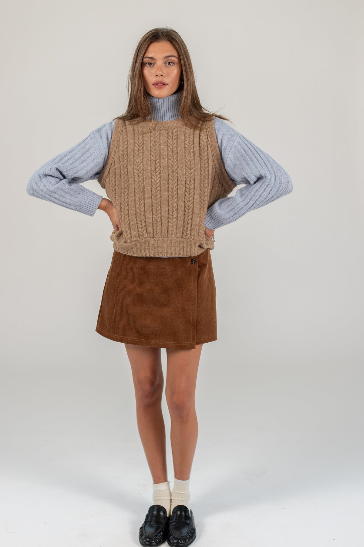 Knit Vest Felix Mocca