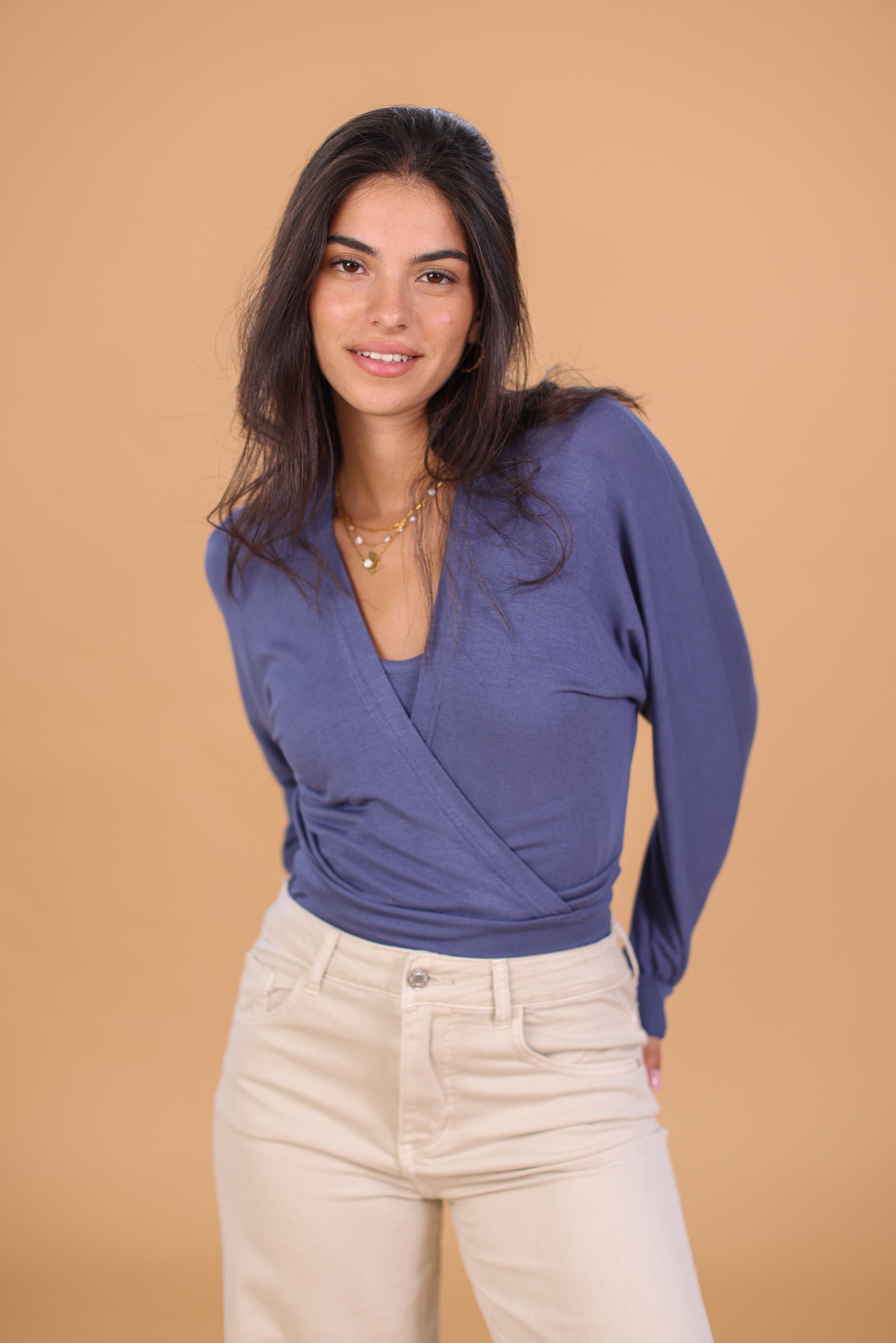 Shrug Top Vito Blue