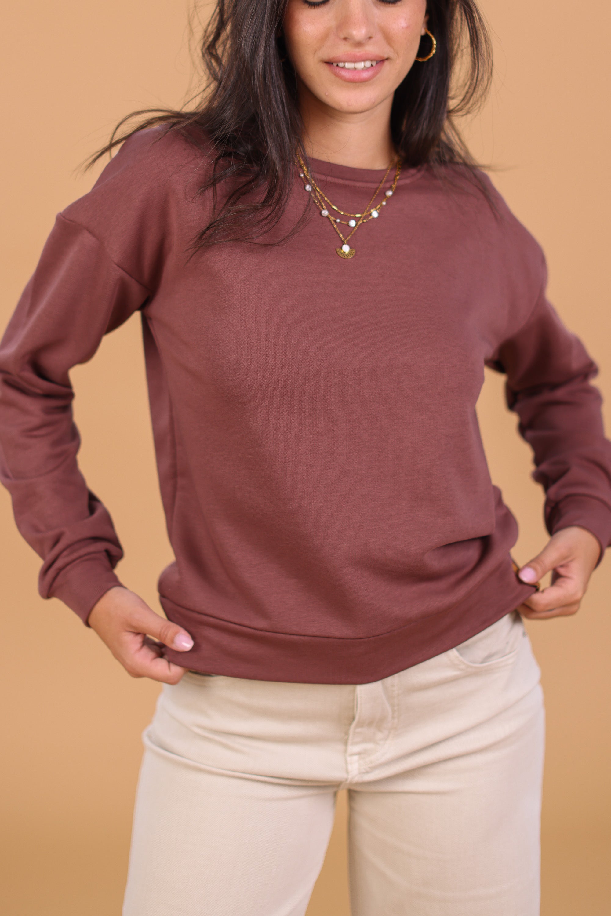 Pullover Merlin Himbeere Spitze