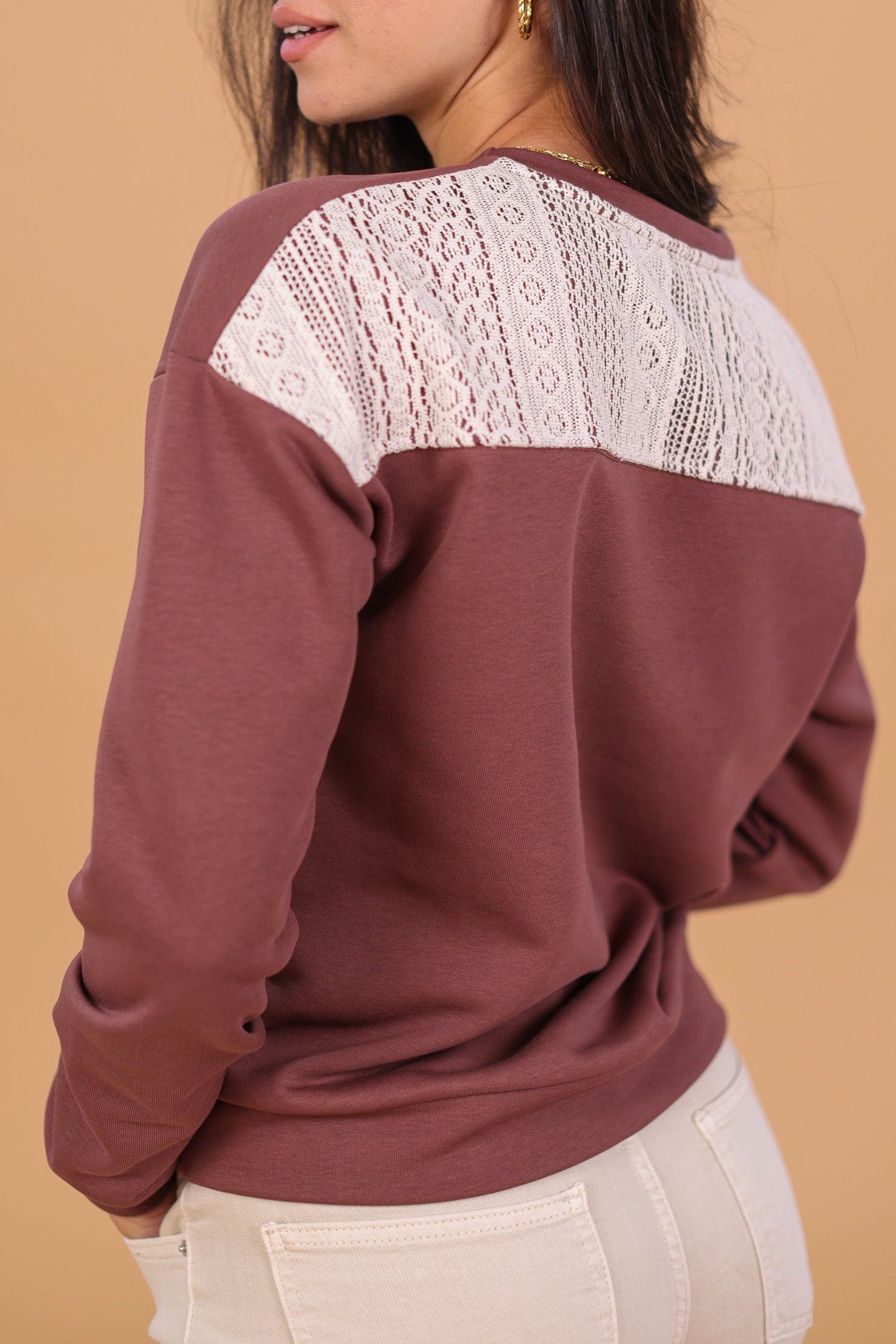 Pullover Merlin Himbeere Spitze