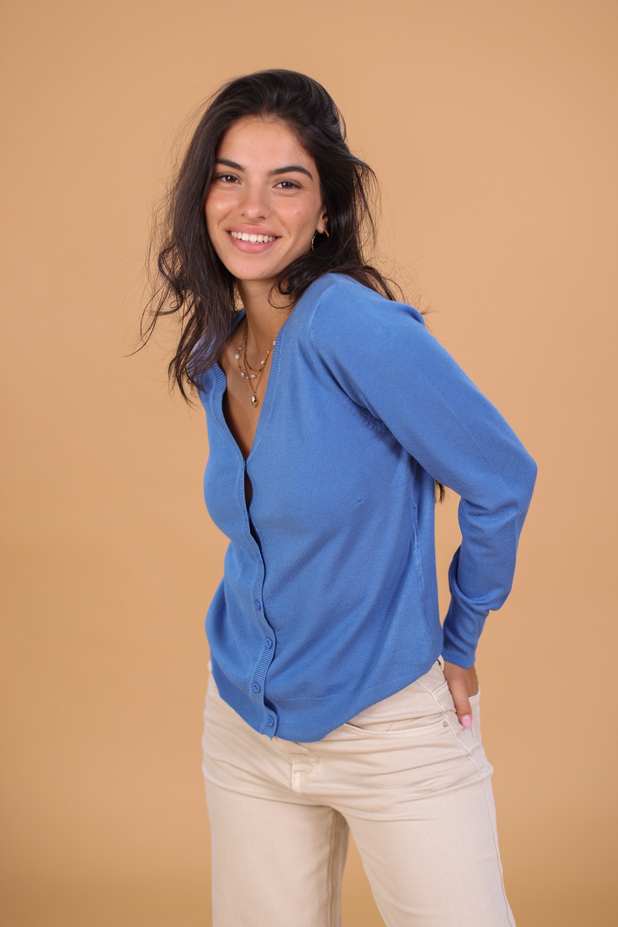 Knit Cardigan Jade Blue