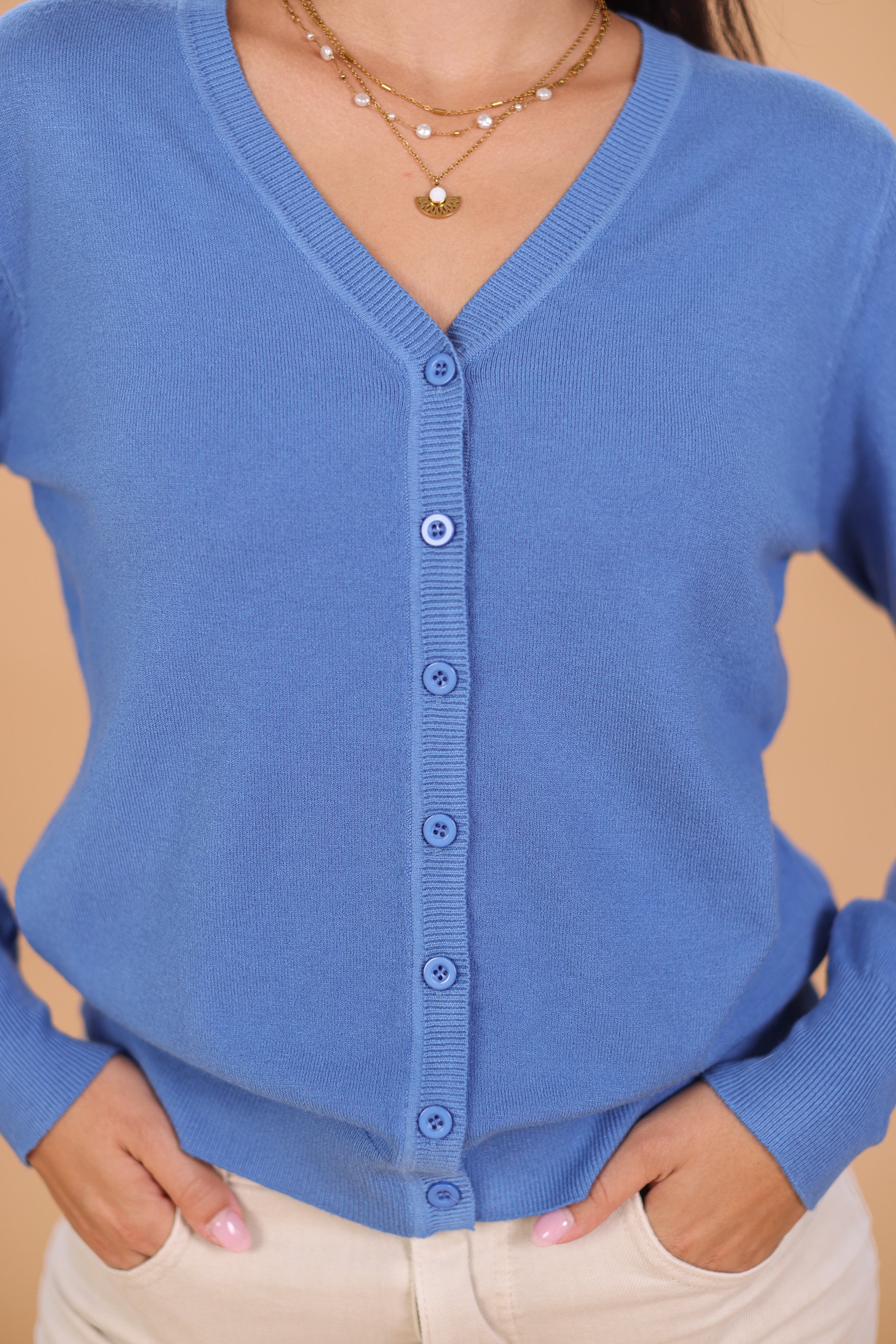 Knit Cardigan Jade Blue