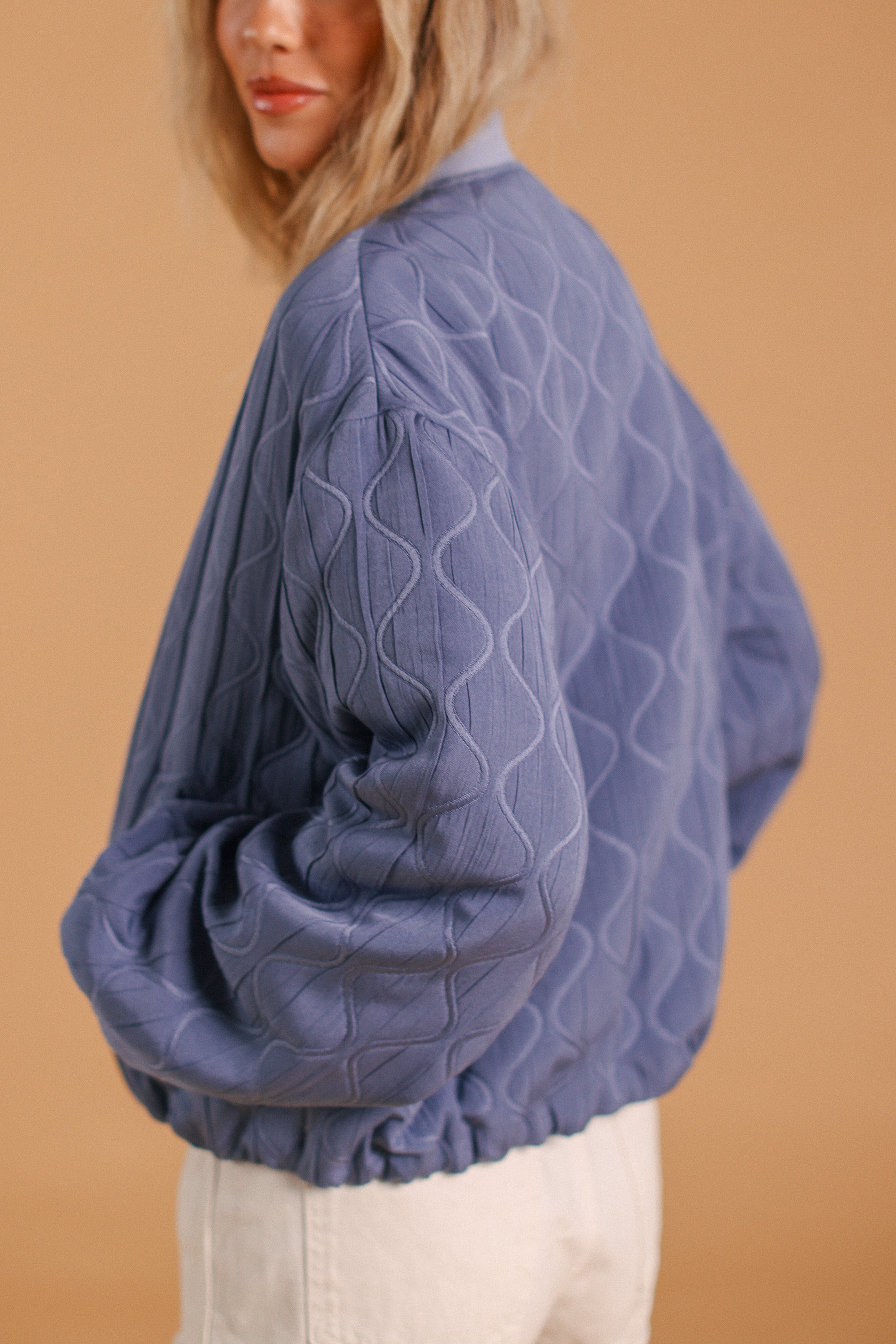 Bomber Jacket Jody Dusty Blue Floral