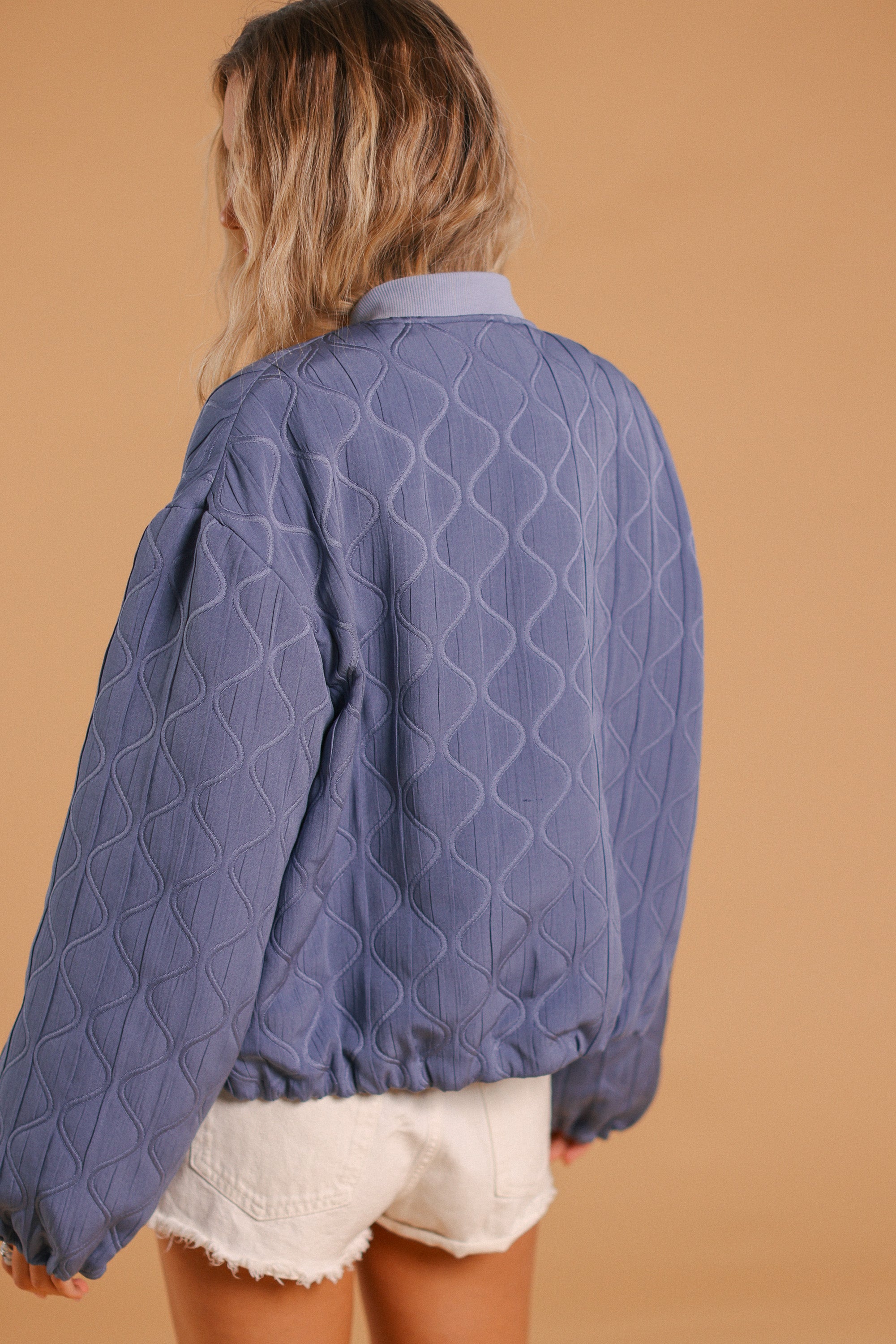 Bomber Jacket Jody Dusty Blue Floral