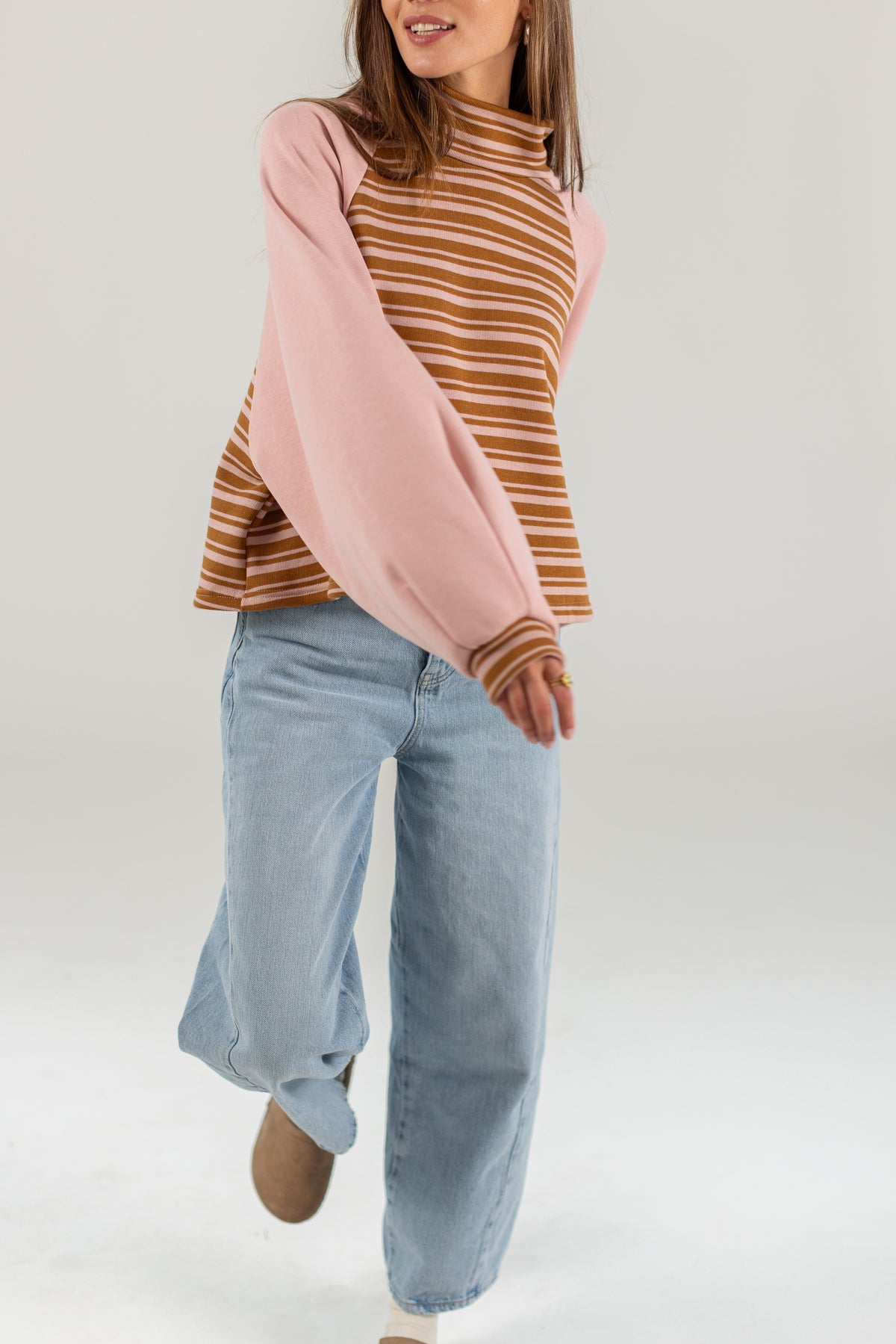 Sweater Lana Dusty Pink Stripes