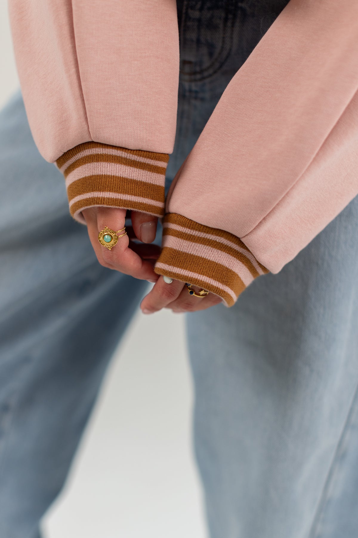 Sweater Lana Dusty Pink Stripes