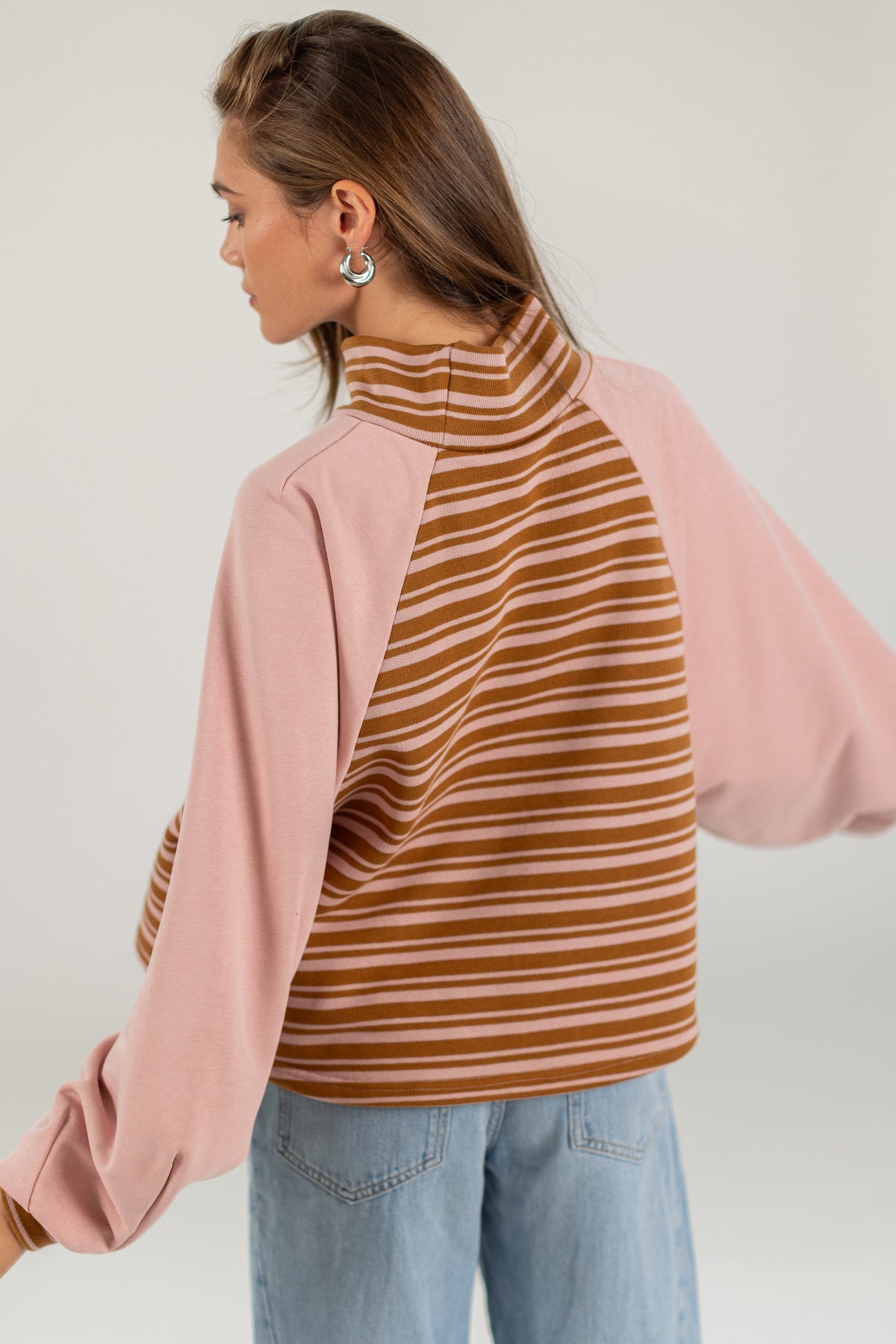 Sweater Lana Dusty Pink Stripes