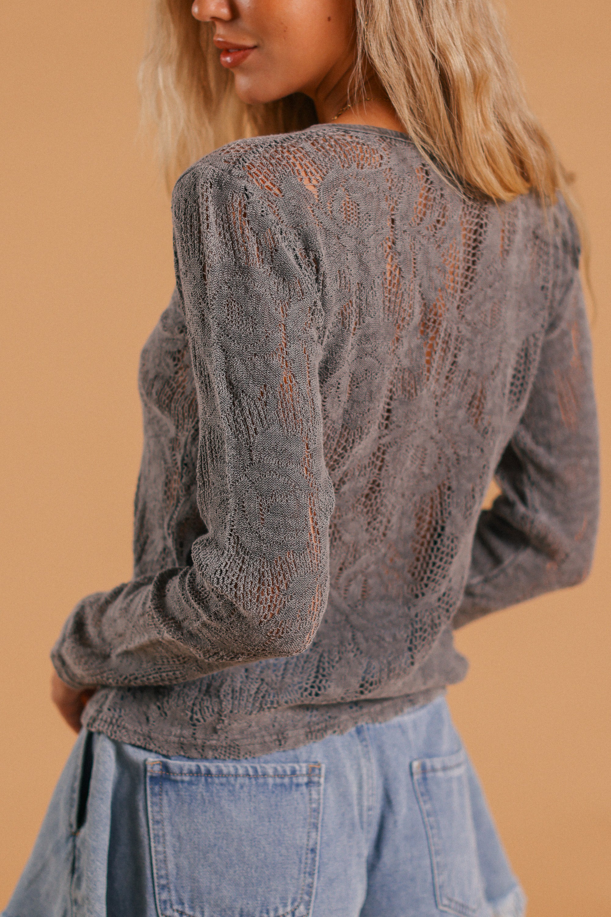 Top Marlena Stonewashed Grey