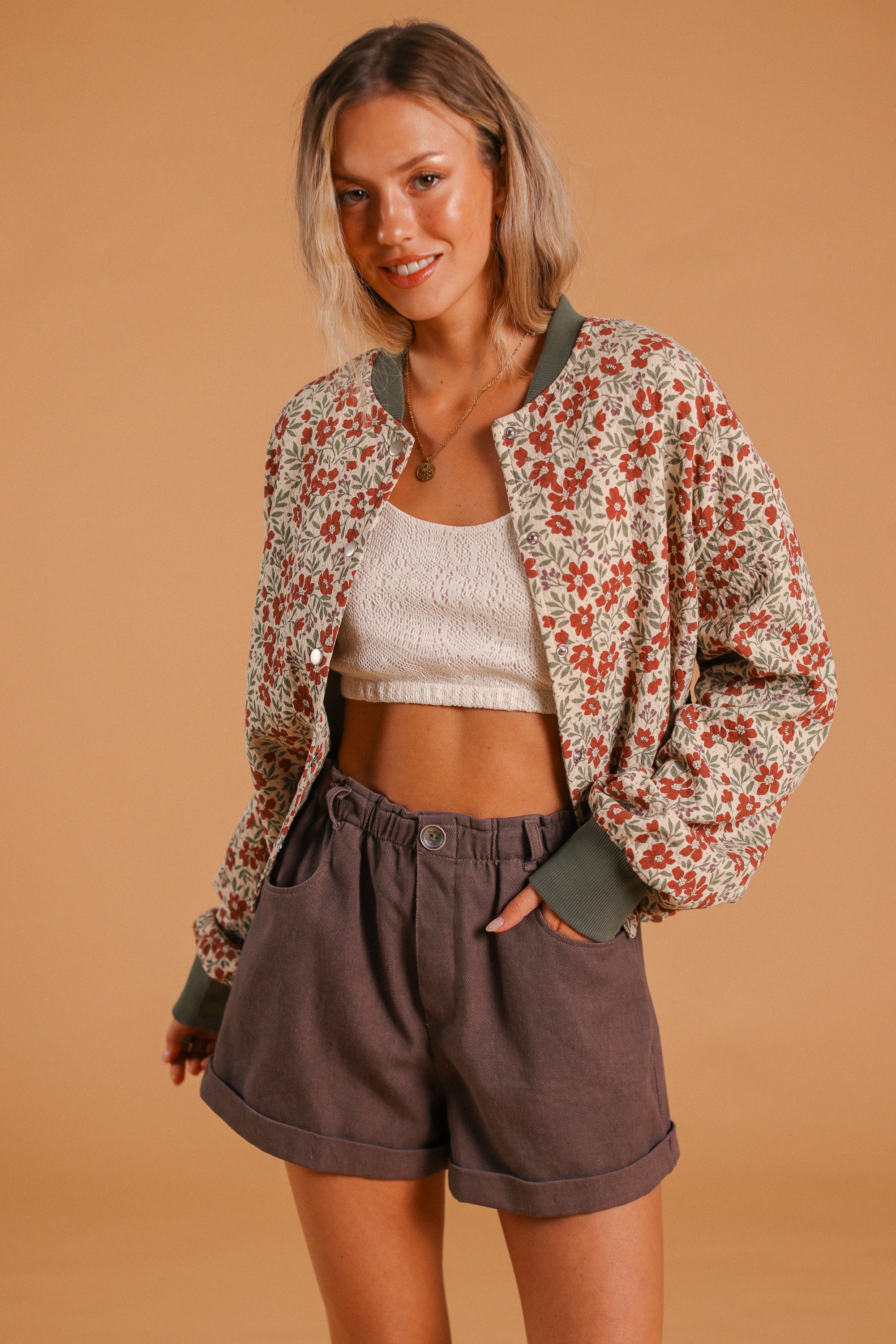 Shorts Lorna Brown-Purple