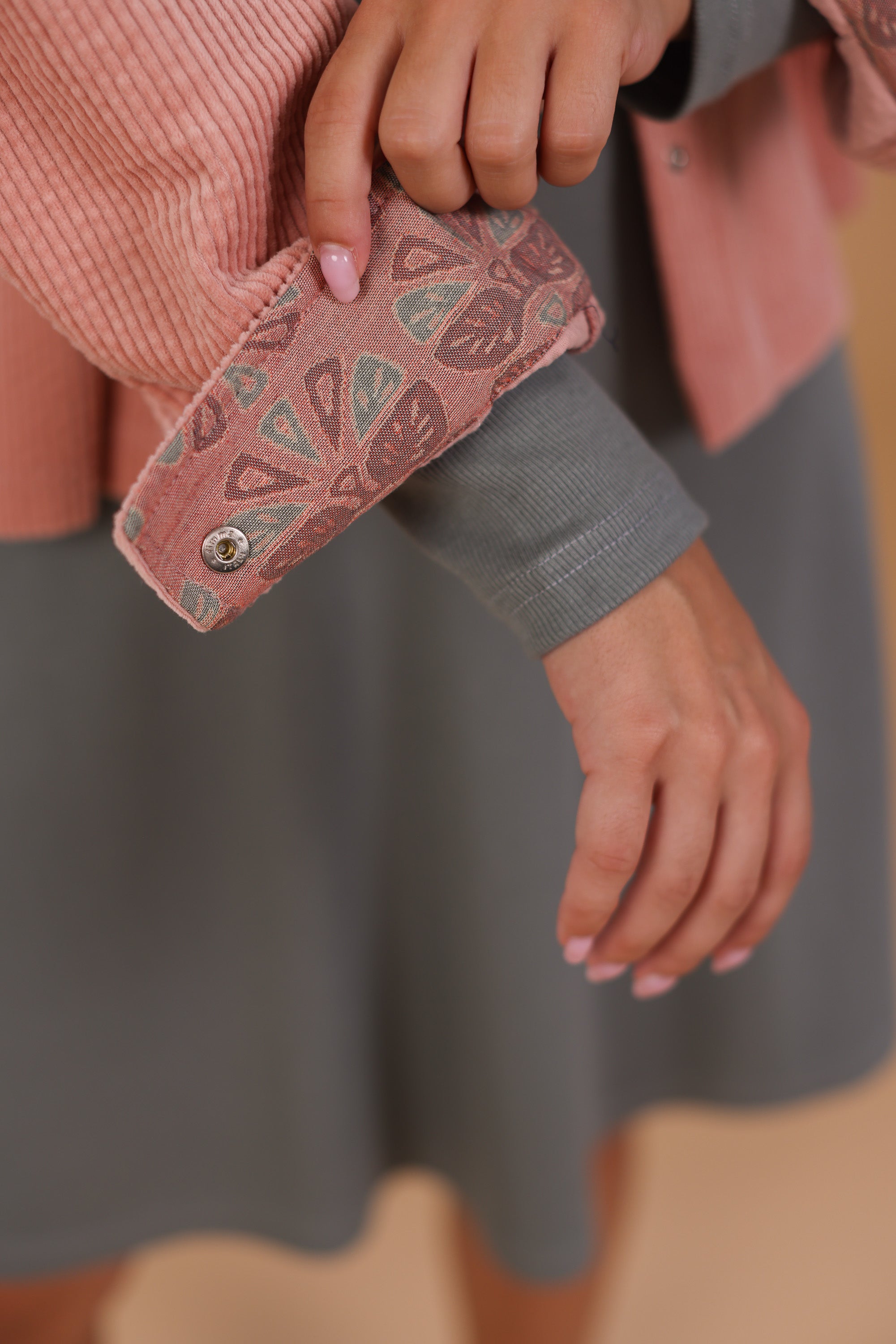 Jacket Calla Dusty Pink Leaves