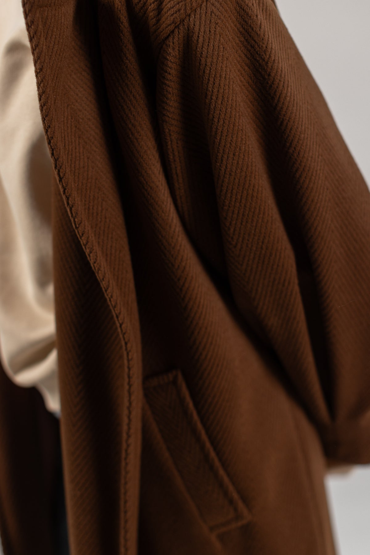 Coat Elaya Brown Herringbone