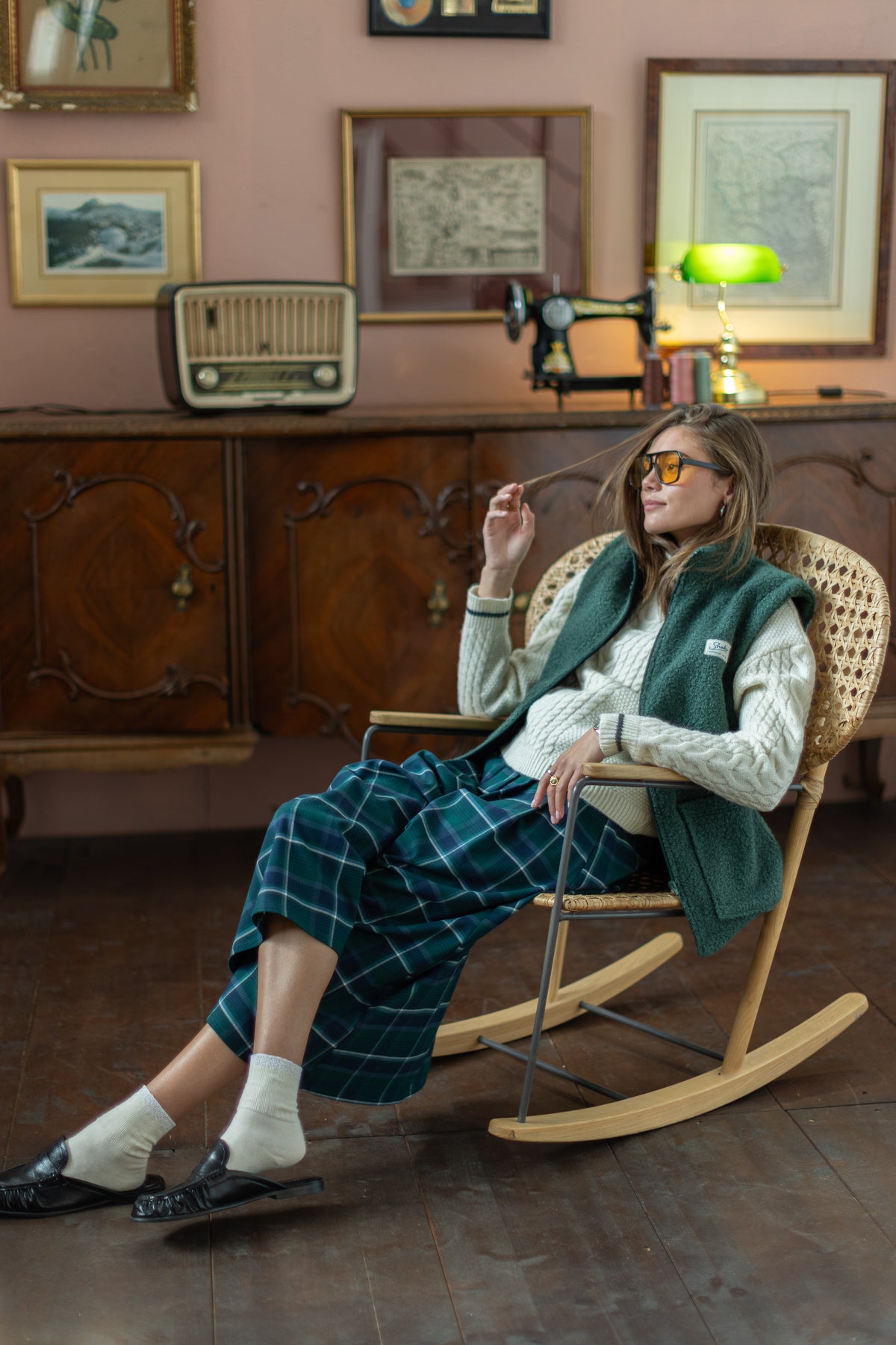 Jupe Culotte Vittoria Green Plaid