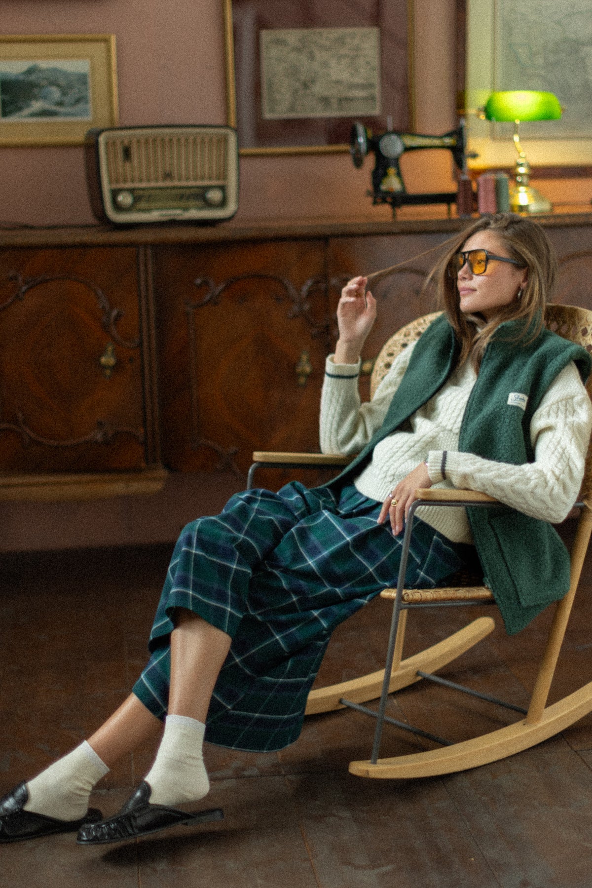 Jupe Culotte Vittoria Green Plaid