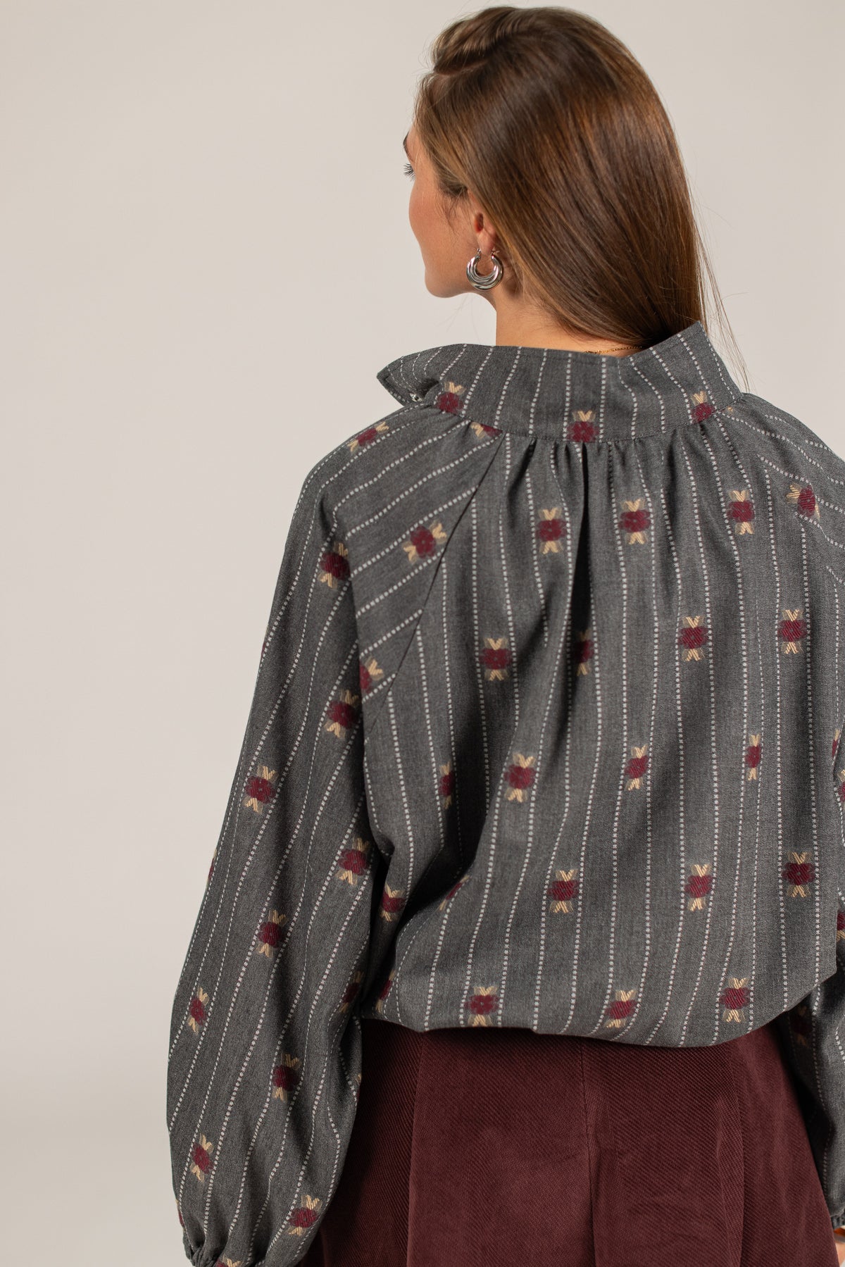 Bomber Jacket Noel Grey Pinstripes
