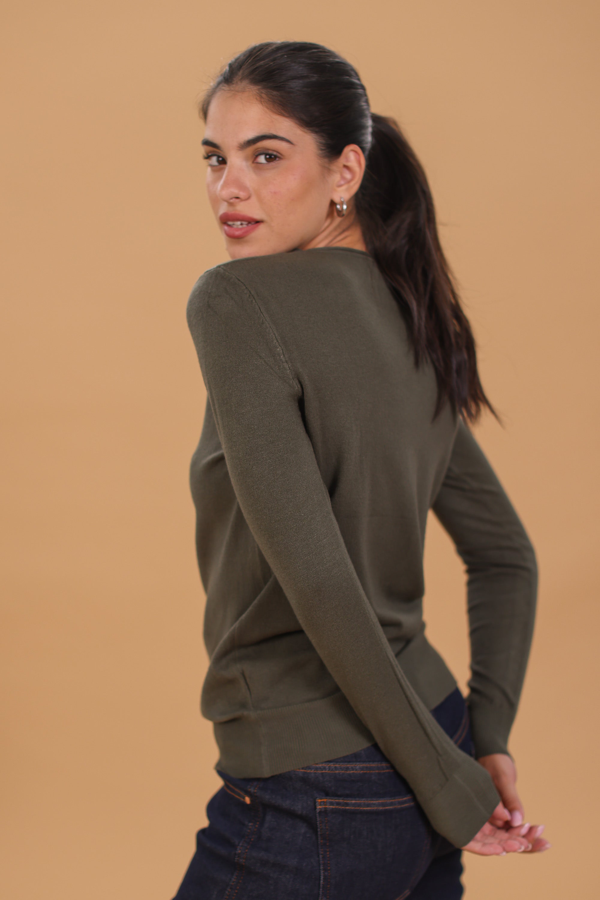 Strickpullover Ewan Khaki