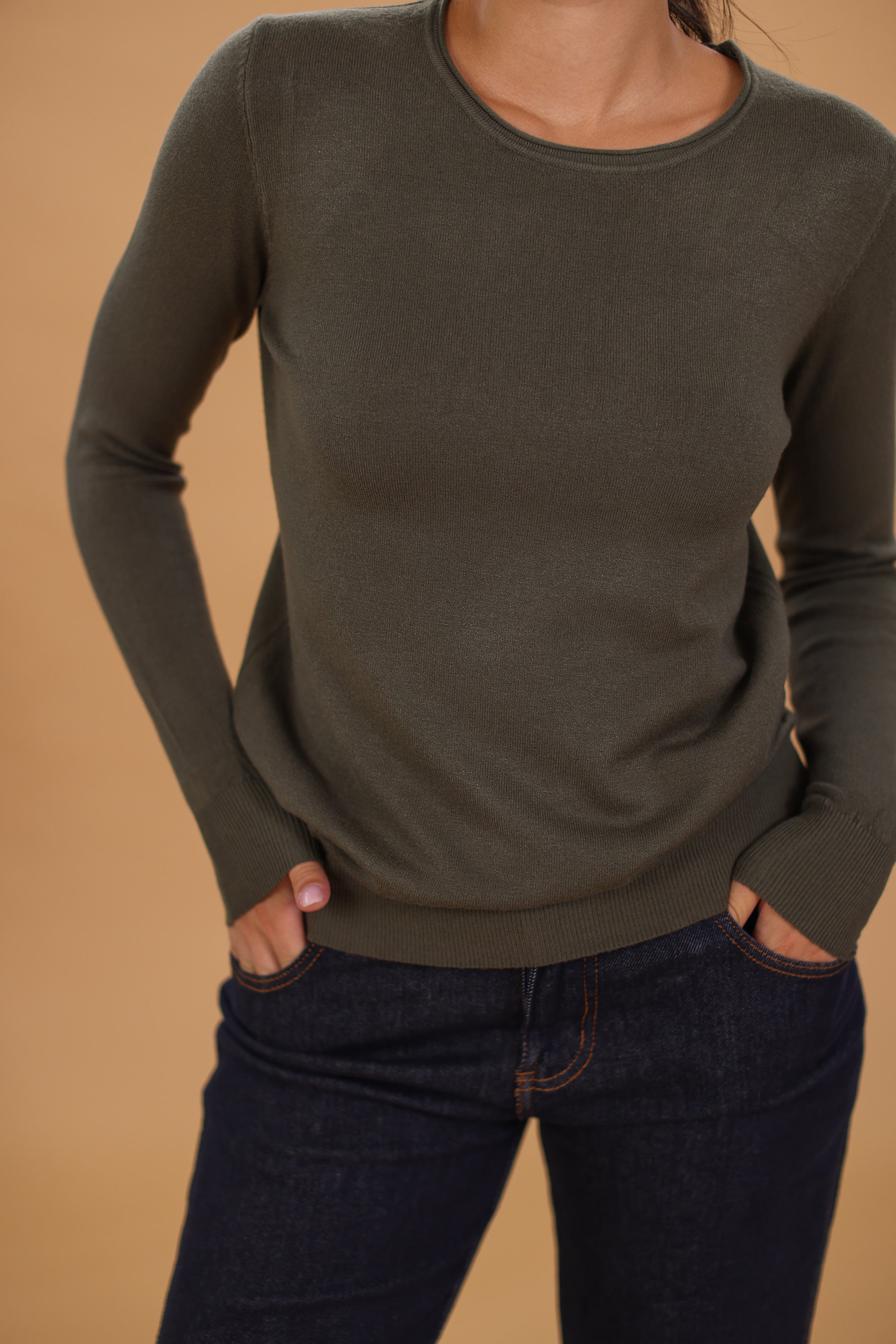 Strickpullover Ewan Khaki