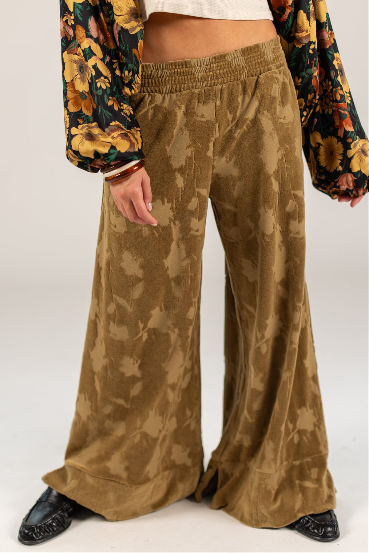 Trousers Sally Olive Velvet