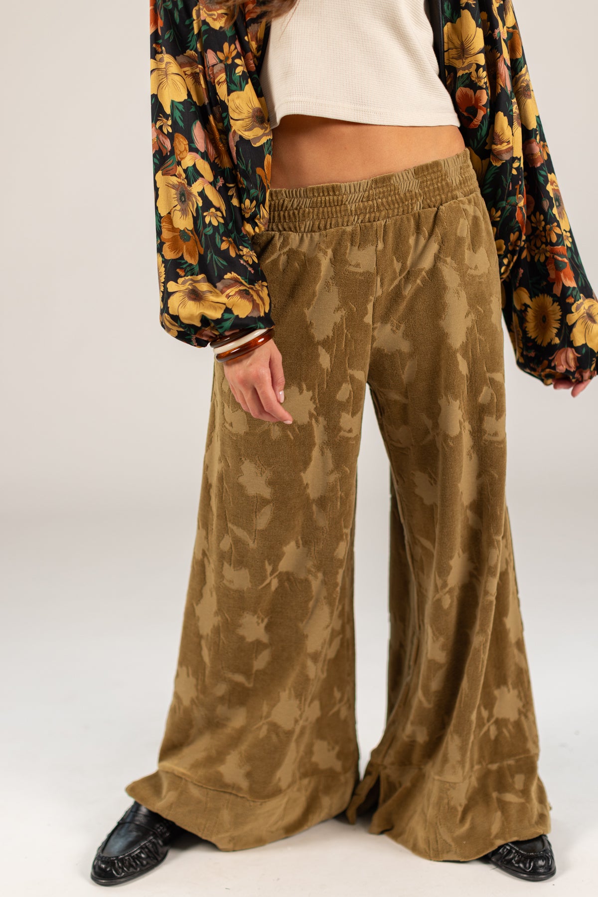 Trousers Sally Olive Velvet