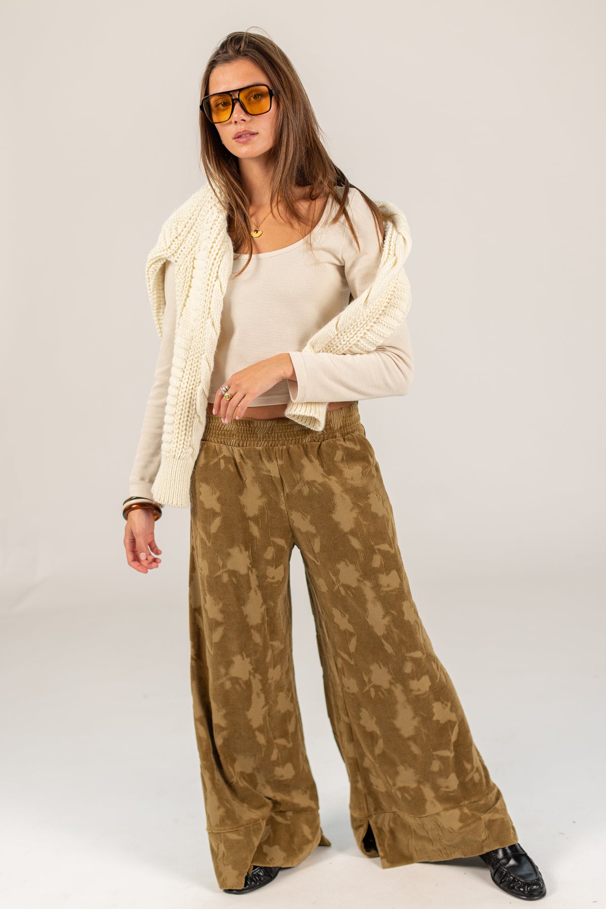 Trousers Sally Olive Velvet