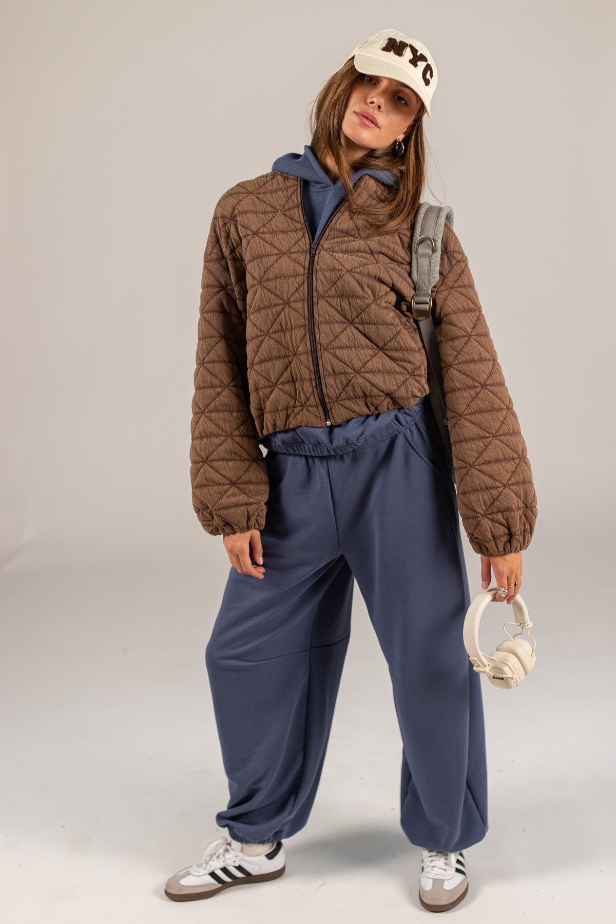 Bomber Jacket Jody Brown Quilted