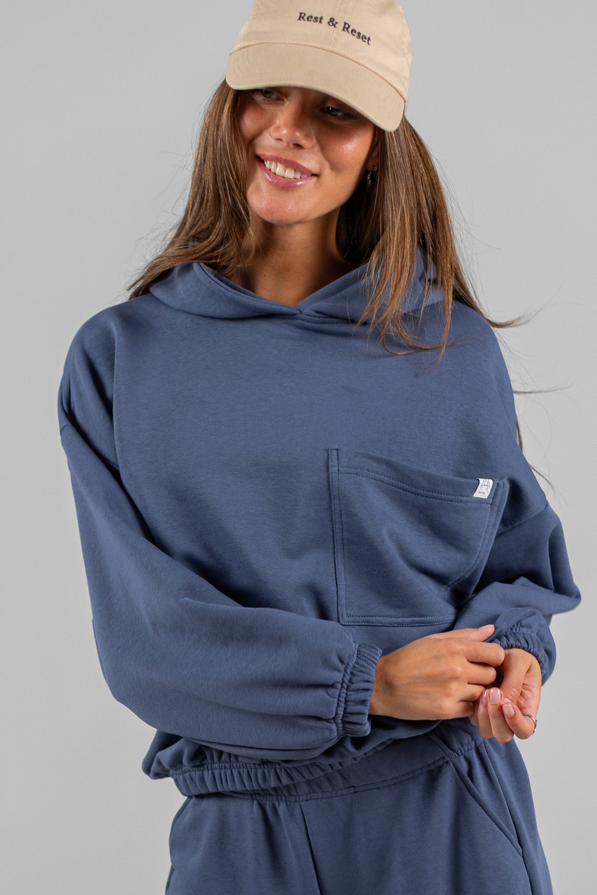 Hoodie Victa Dusty Blue