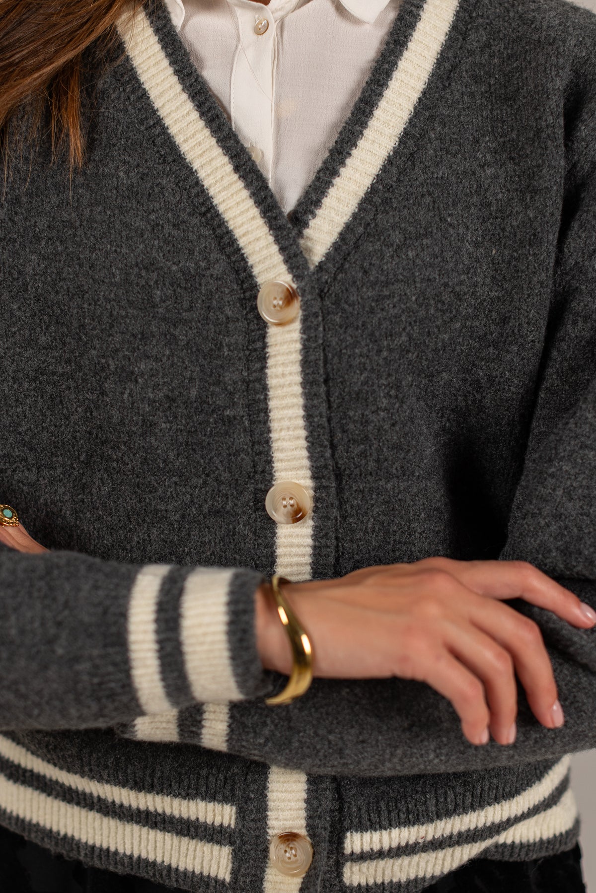 Knitted Cardigan Auri Grey