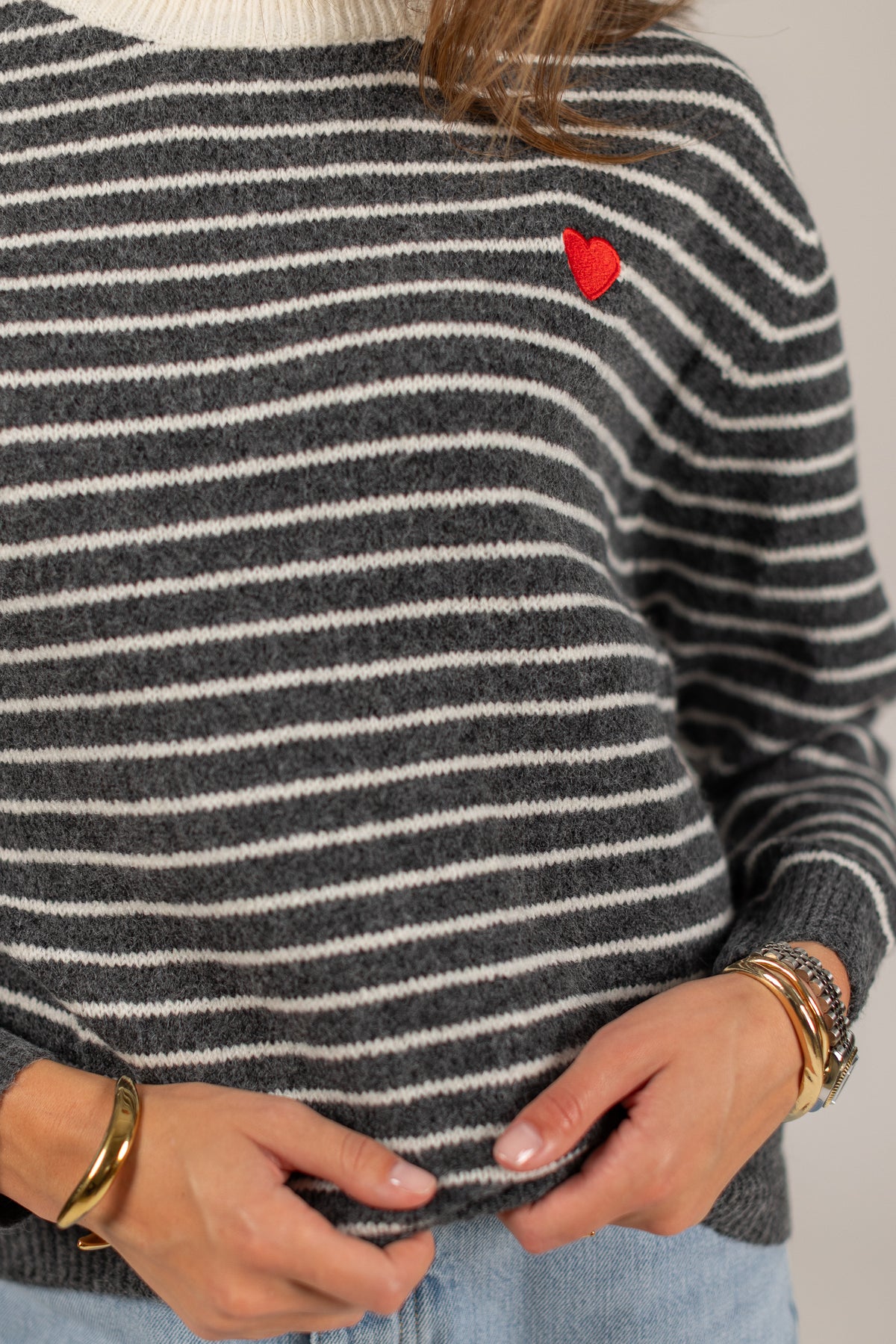 Knit Sweater Woldo Grey Stripes