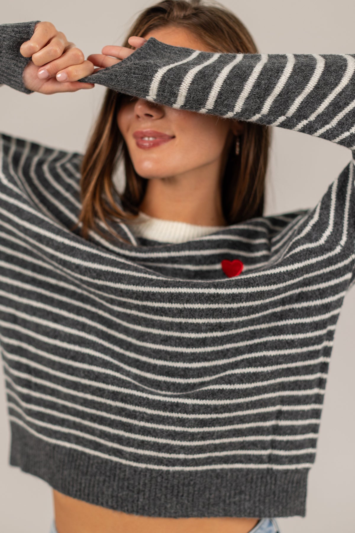 Knit Sweater Woldo Grey Stripes