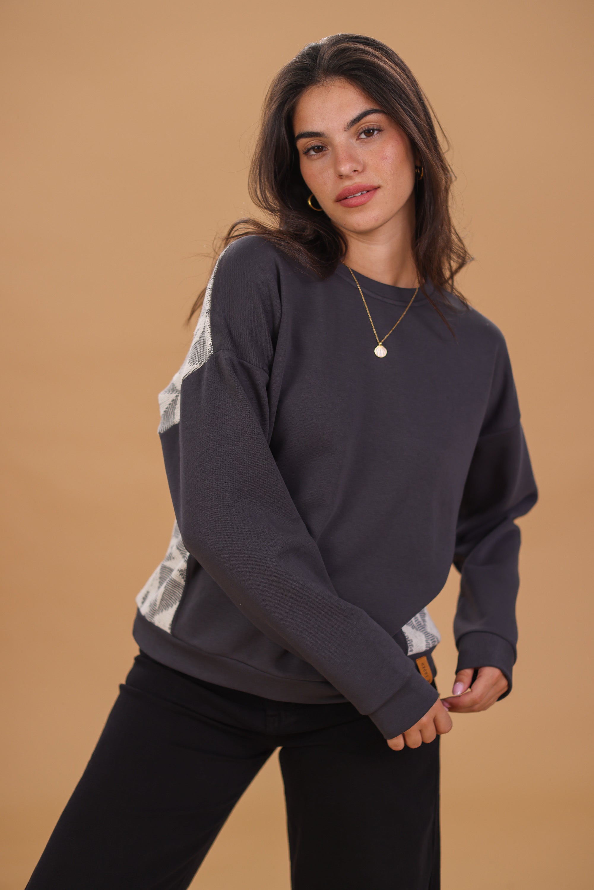 Pullover Wanderlast Grey Schneeflocke