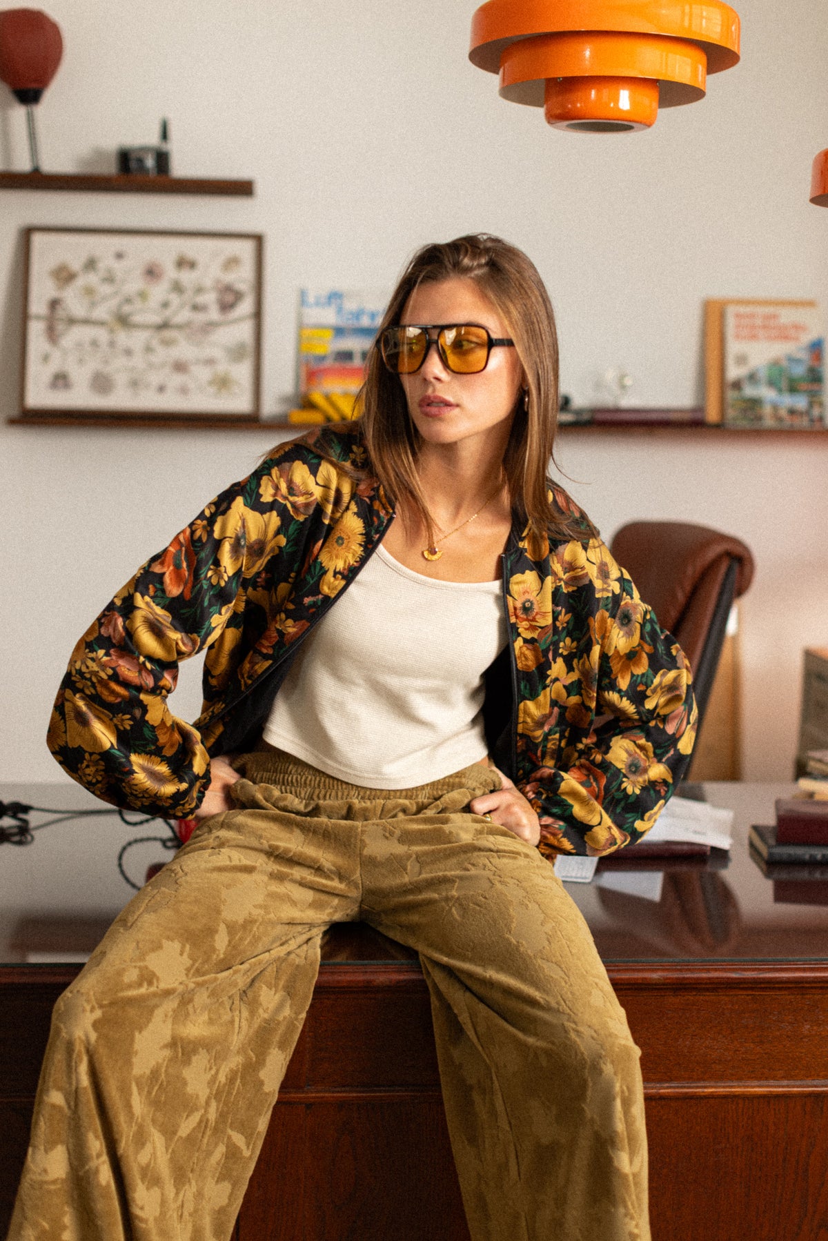 Bomber Jacket Jody Black Floral