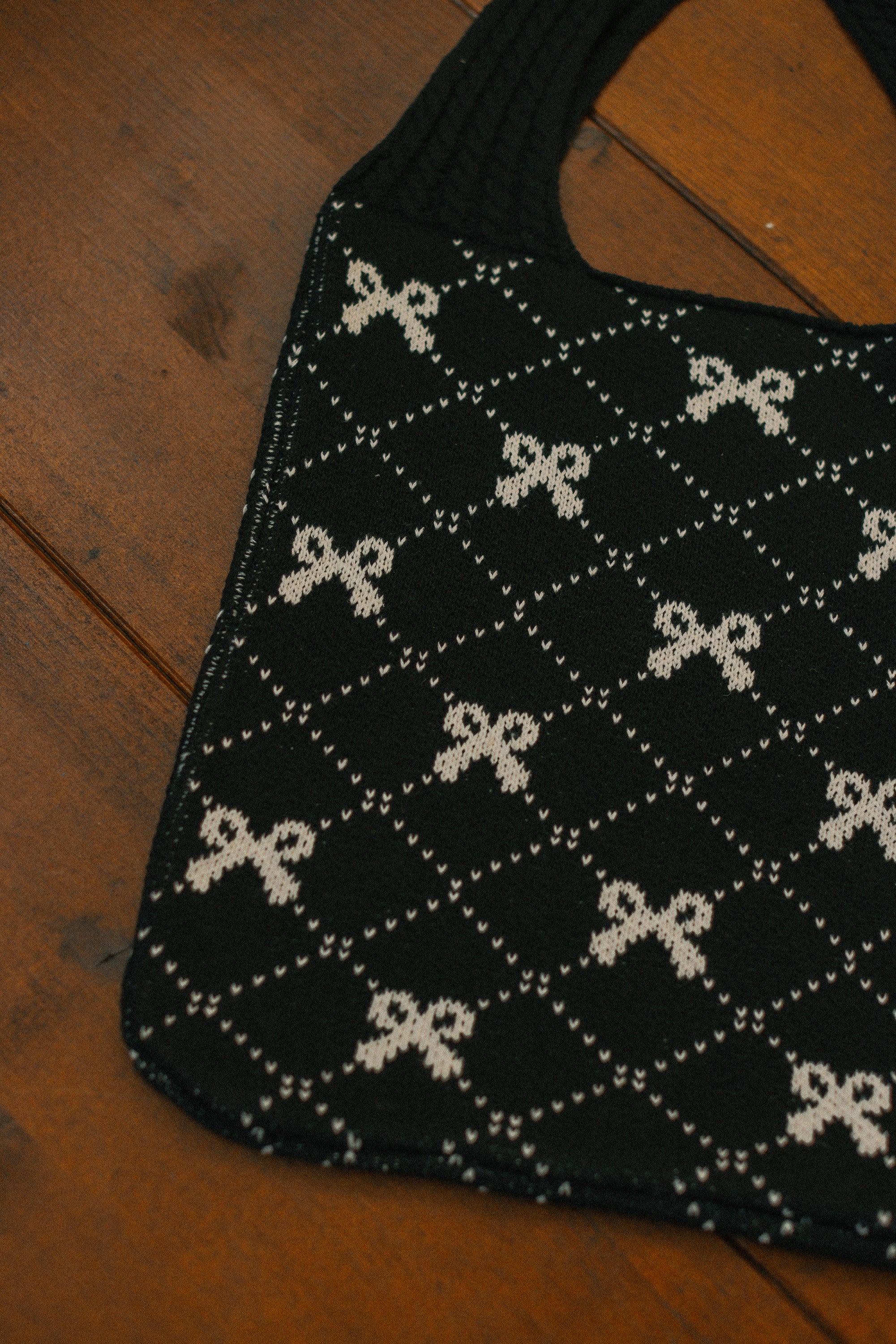 Tote Bag Bows Black