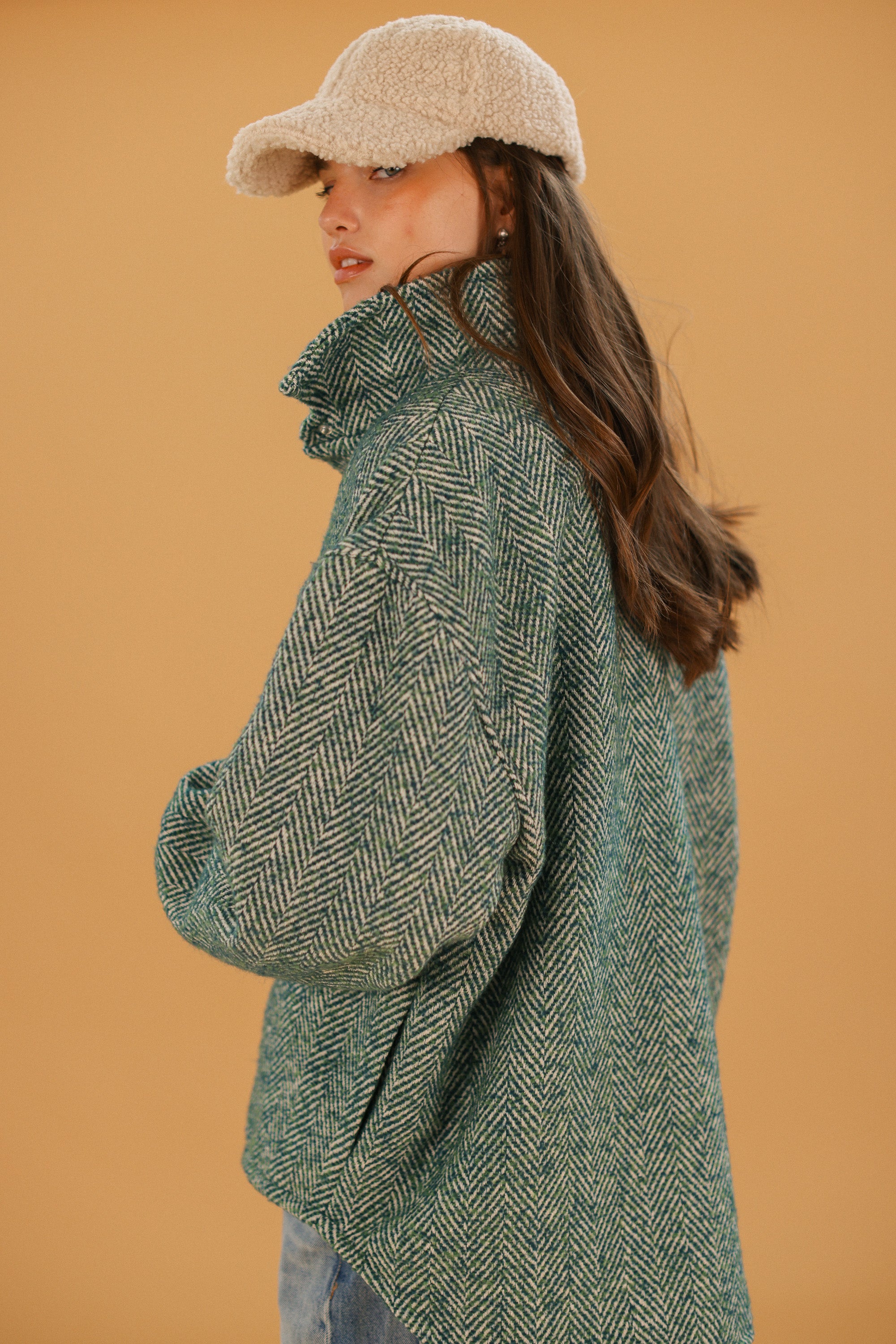 Jacket Kimi Sage Herringbone