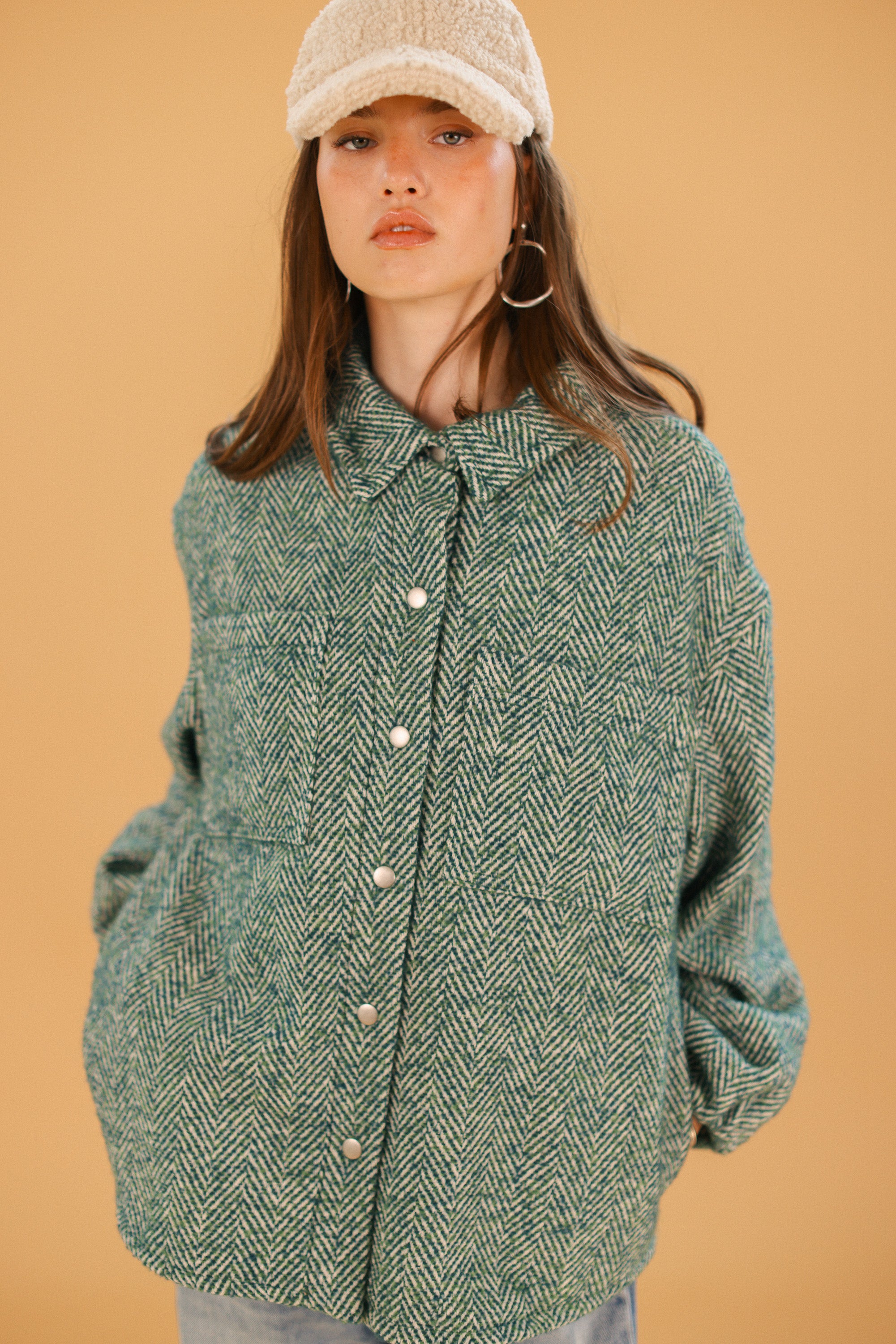 Jacket Kimi Sage Herringbone