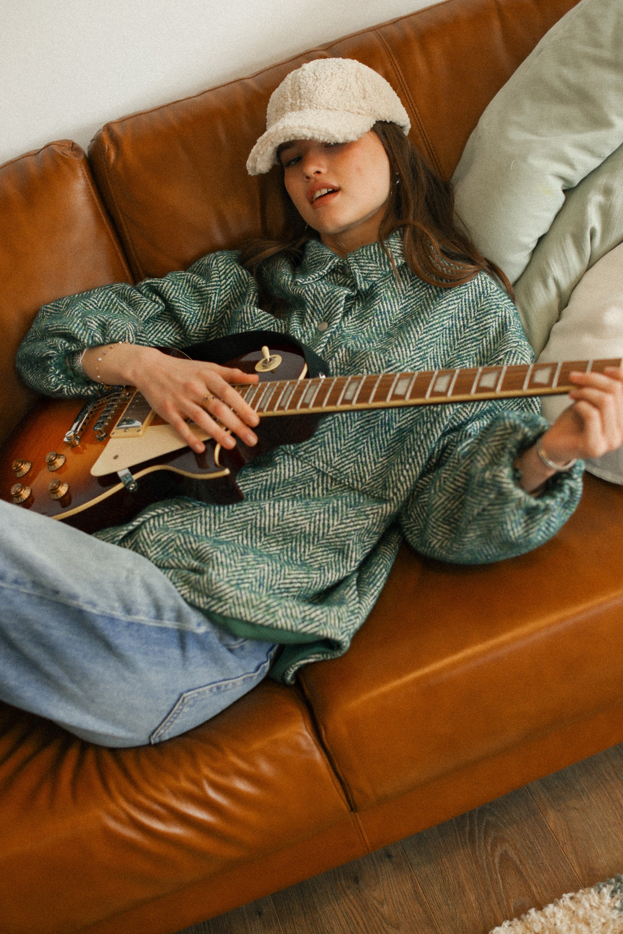 Jacket Kimi Sage Herringbone