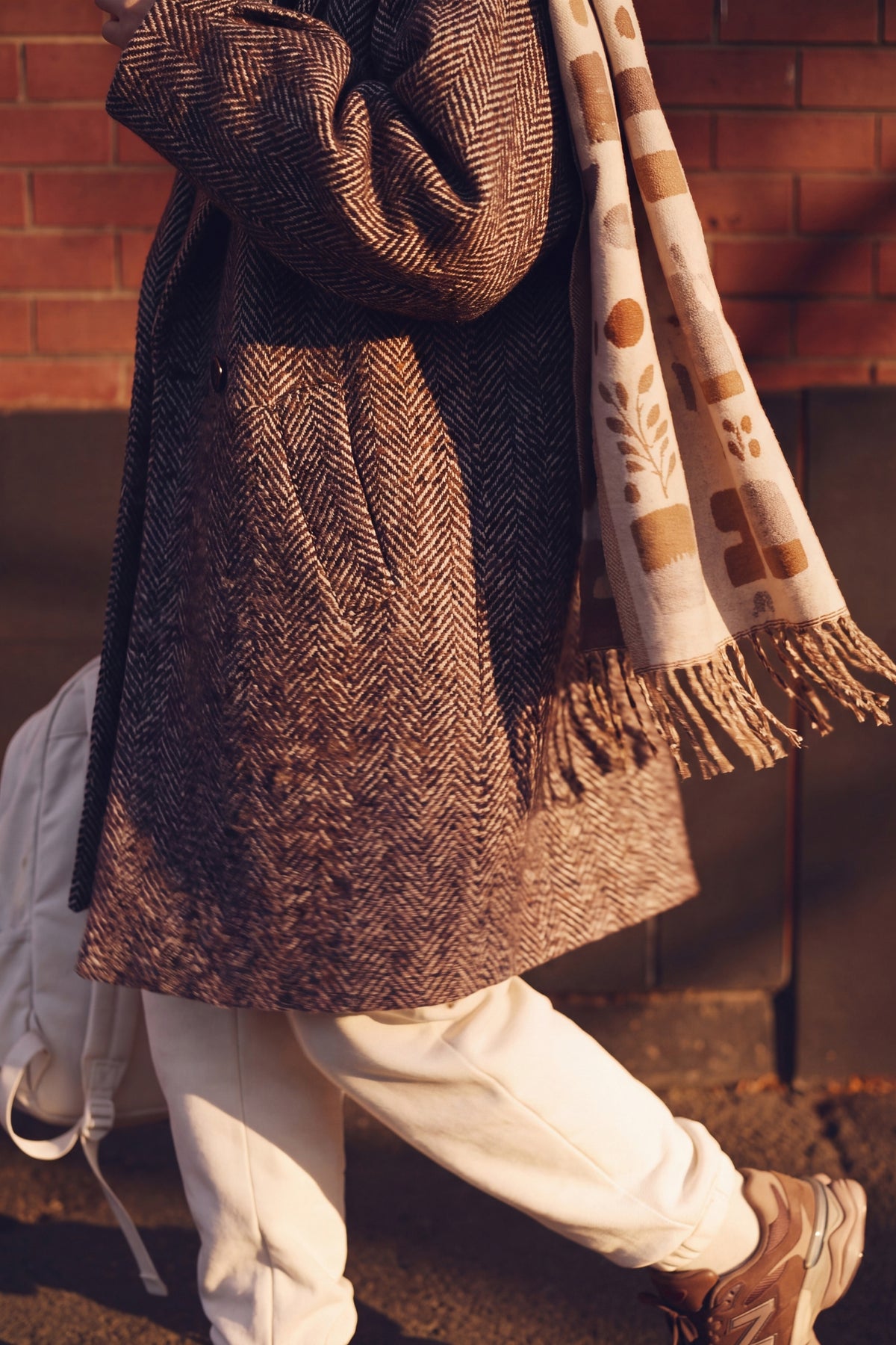 Coat Brinley Brown Herringbone