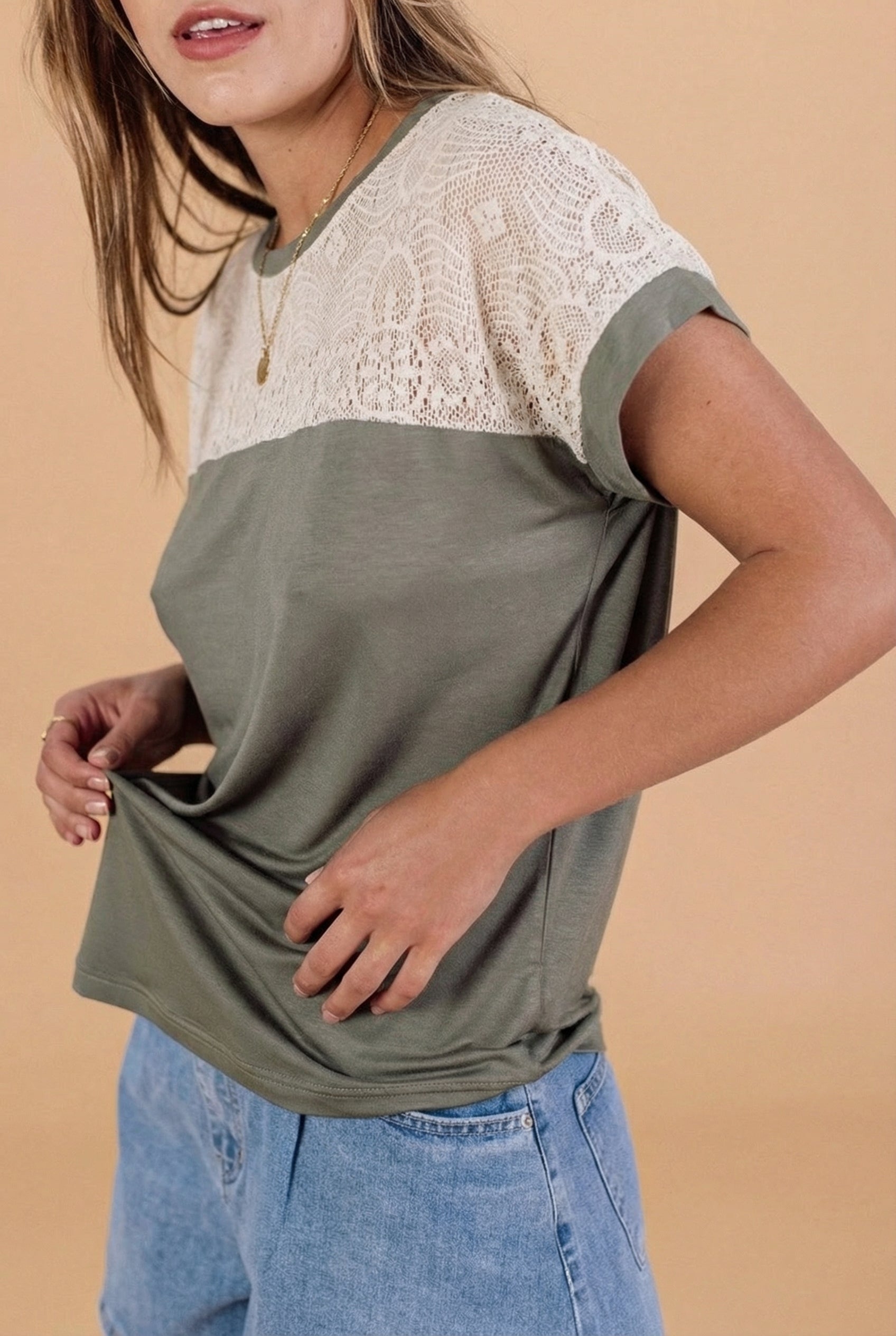Top Cutiepie Khaki