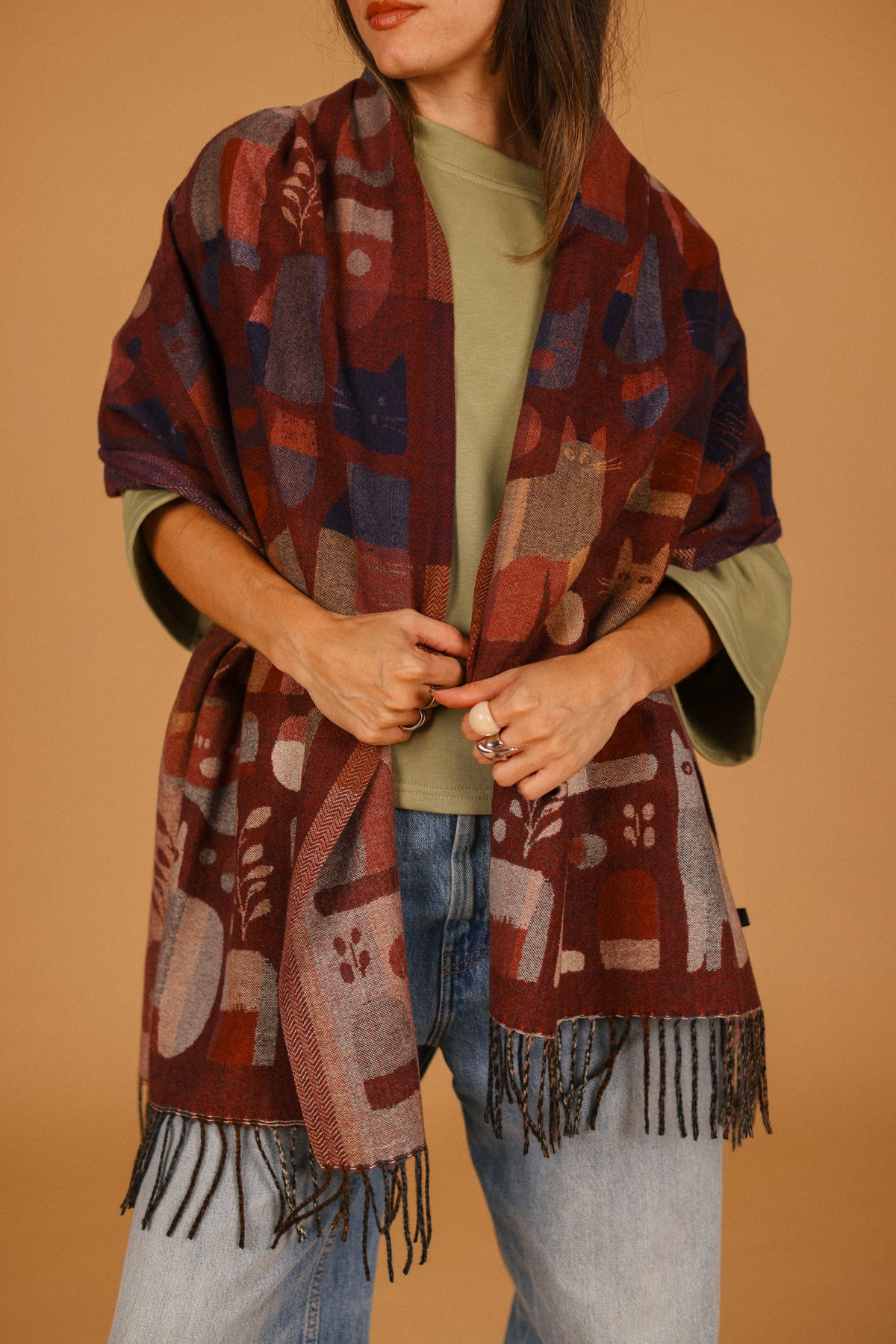 Scarf Mino Burgundy