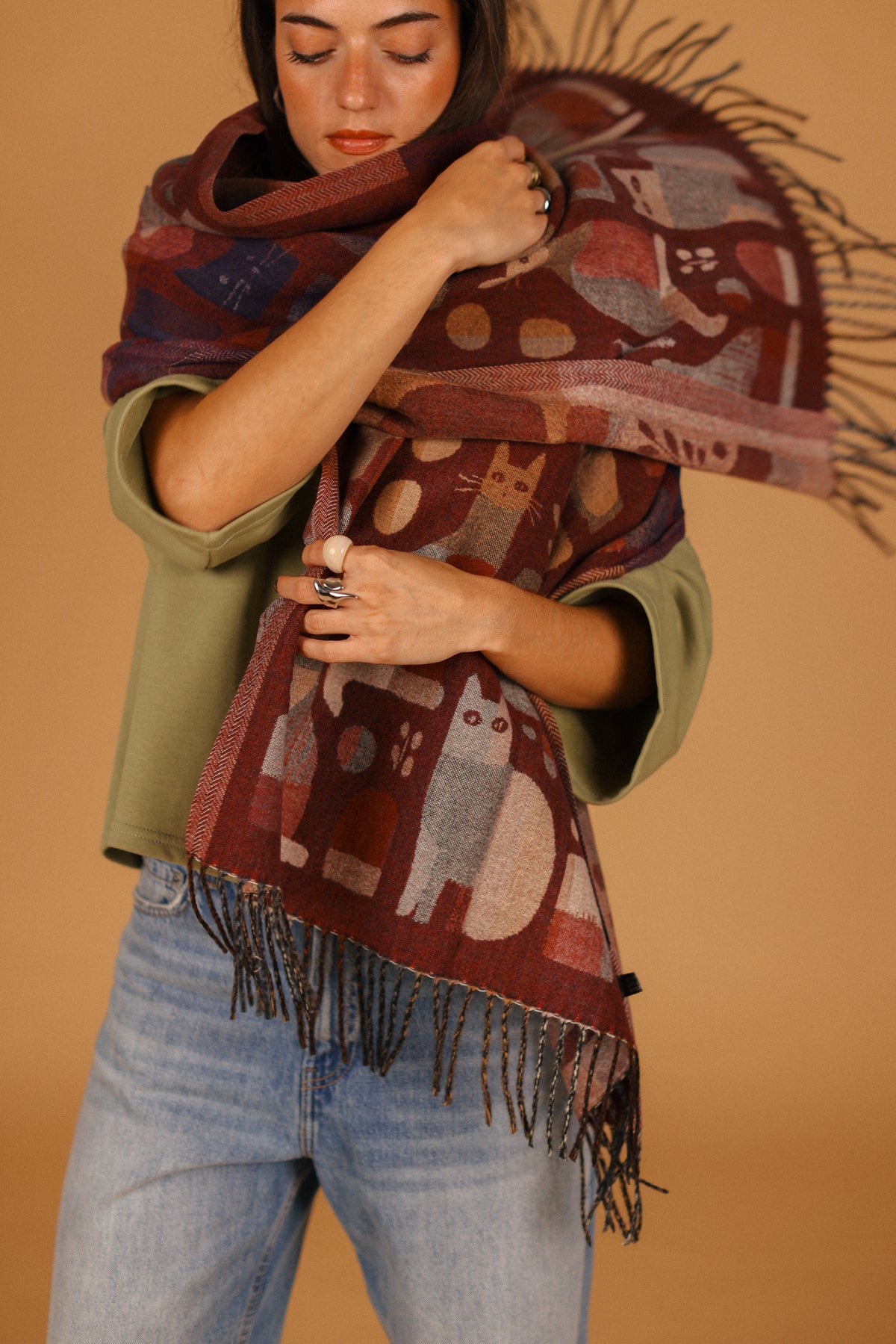 Scarf Mino Burgundy