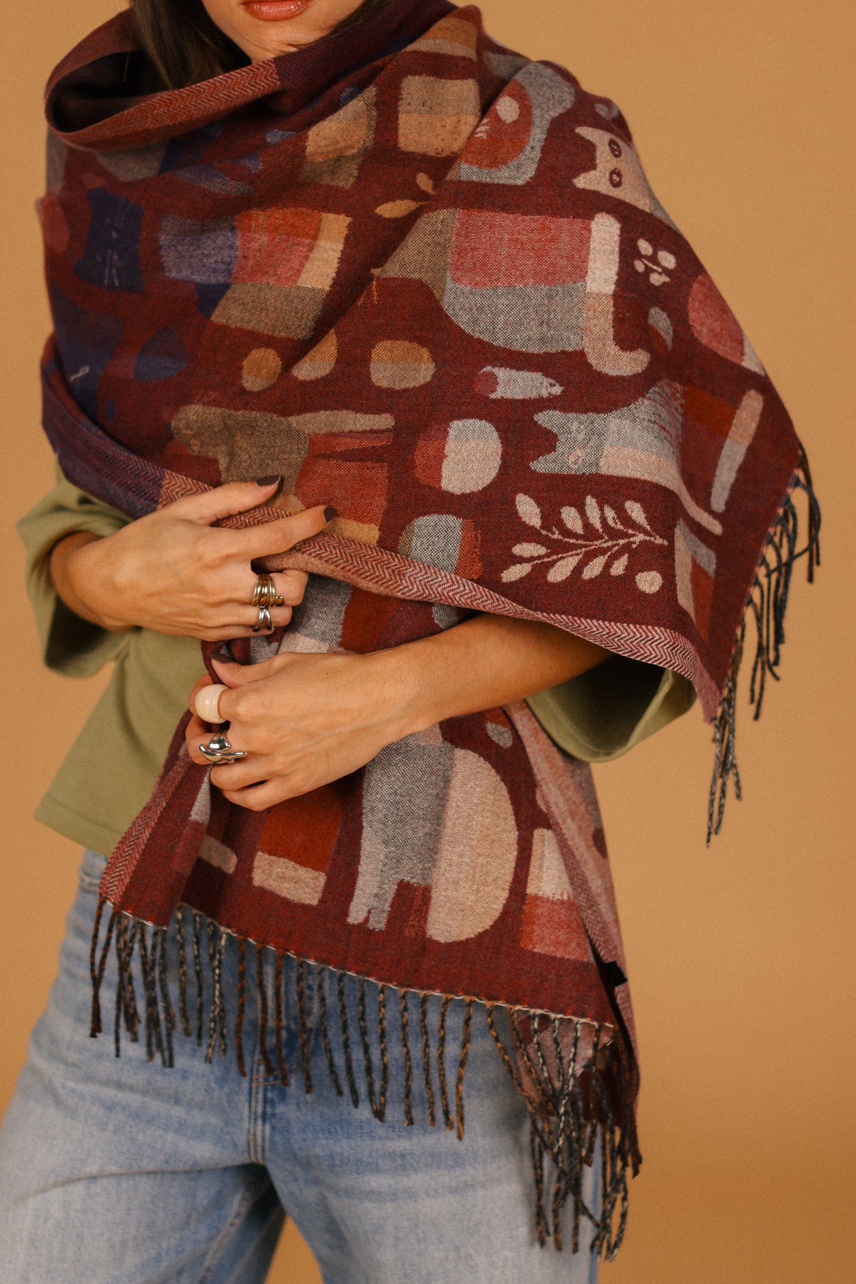 Scarf Mino Burgundy