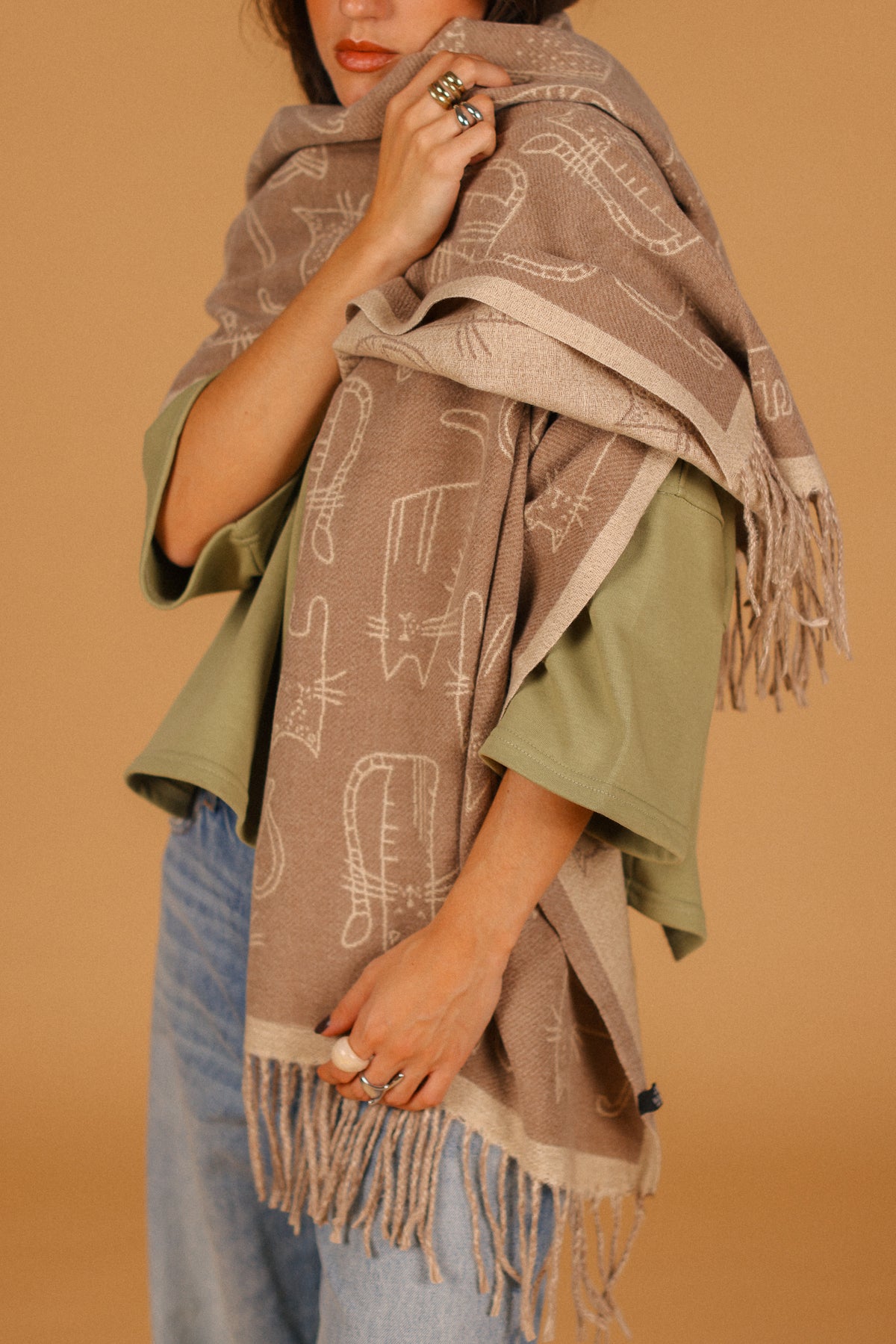 Scarf Nori Beige