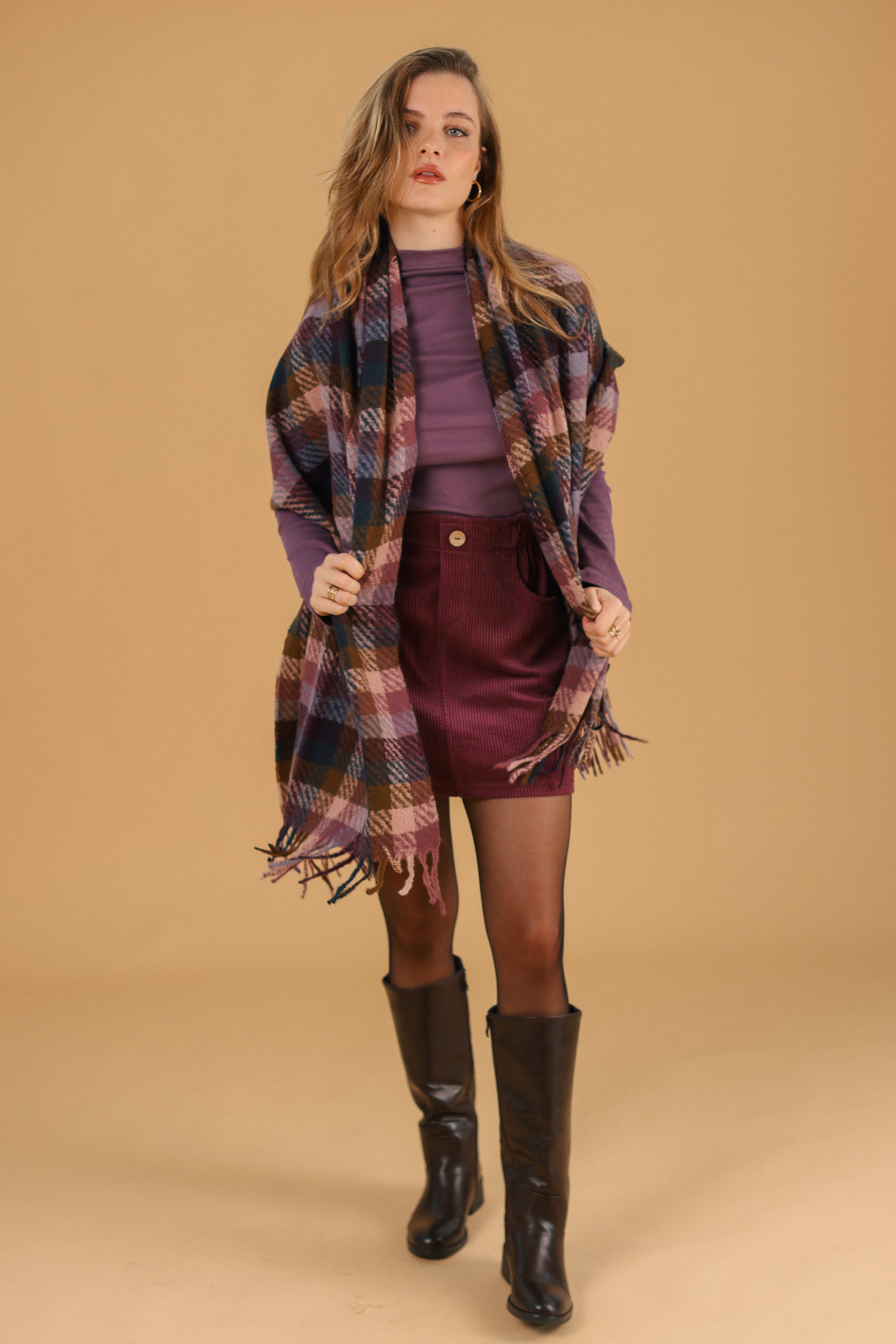 Scarf Callen Brown Purple