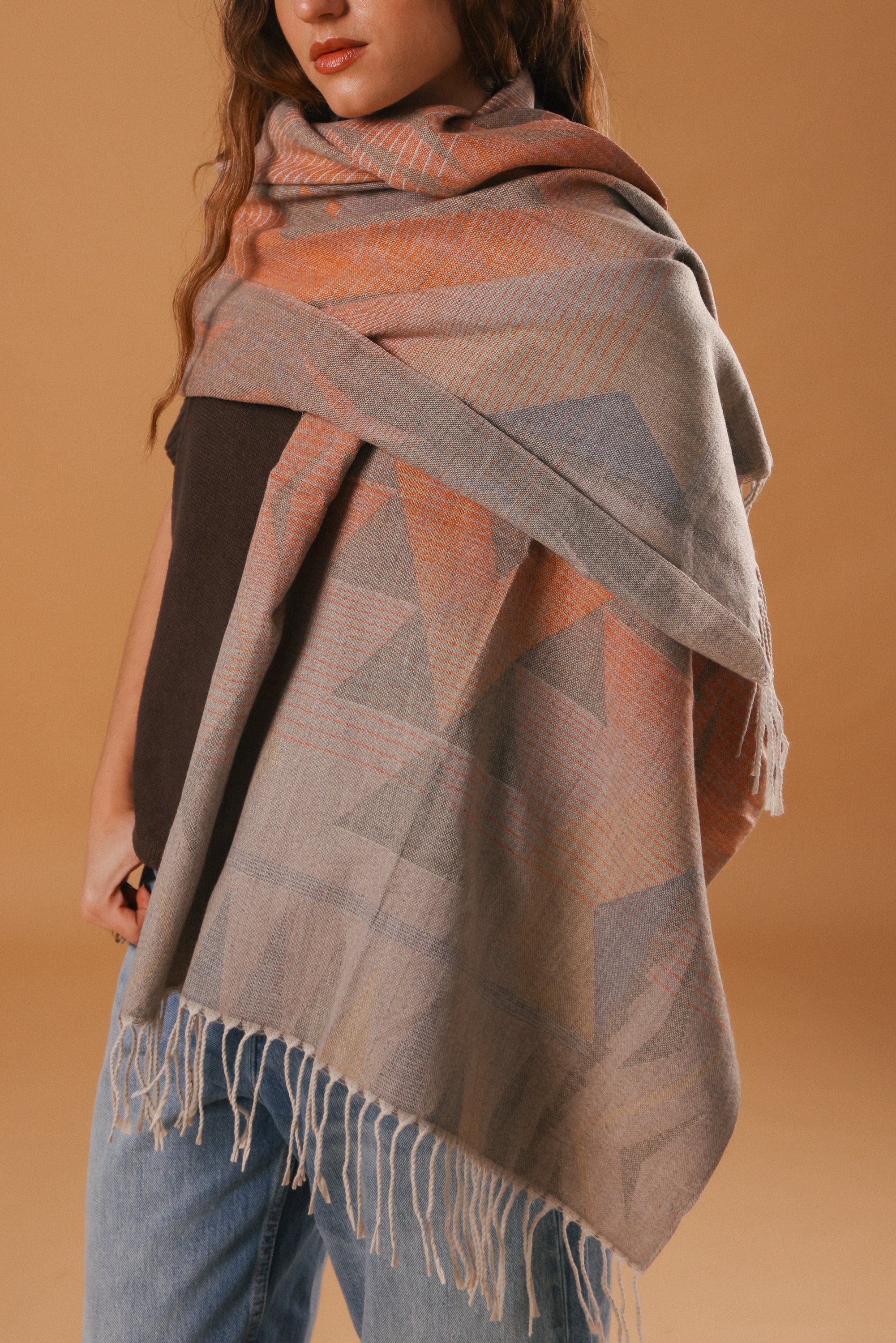 Scarf Auravine Orange Mocha