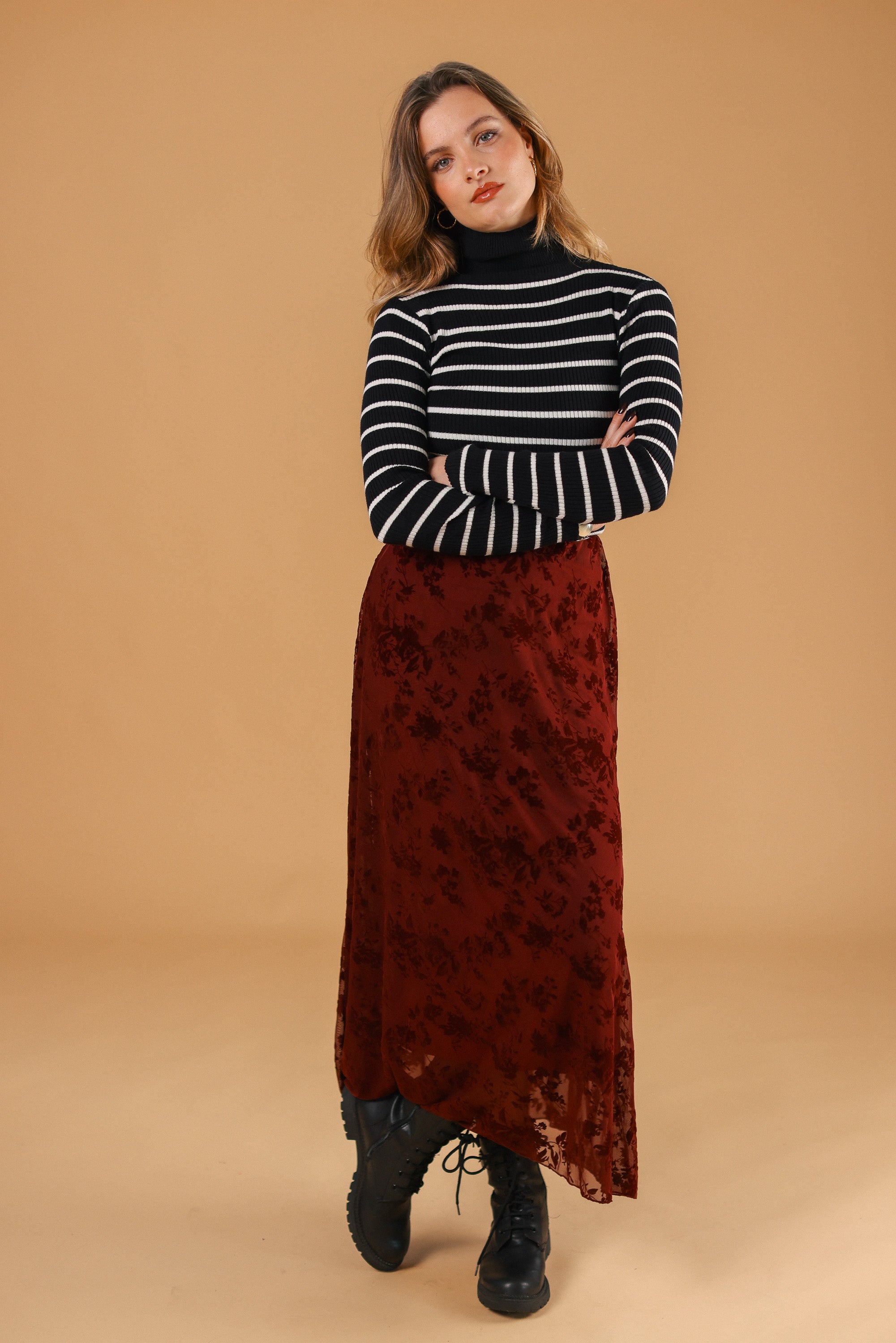 Skirt Zarle Burgundy