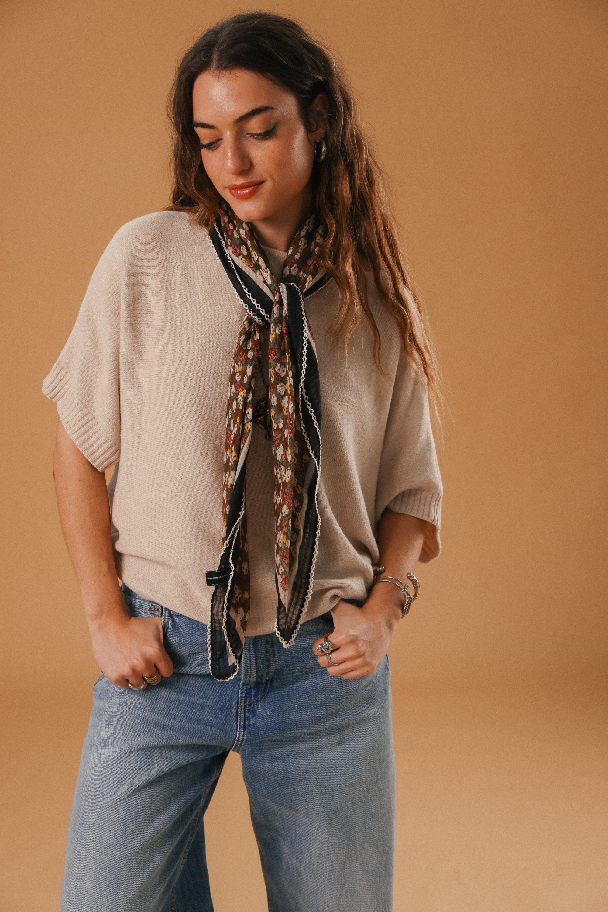 Shawl Whispering Lace Brown