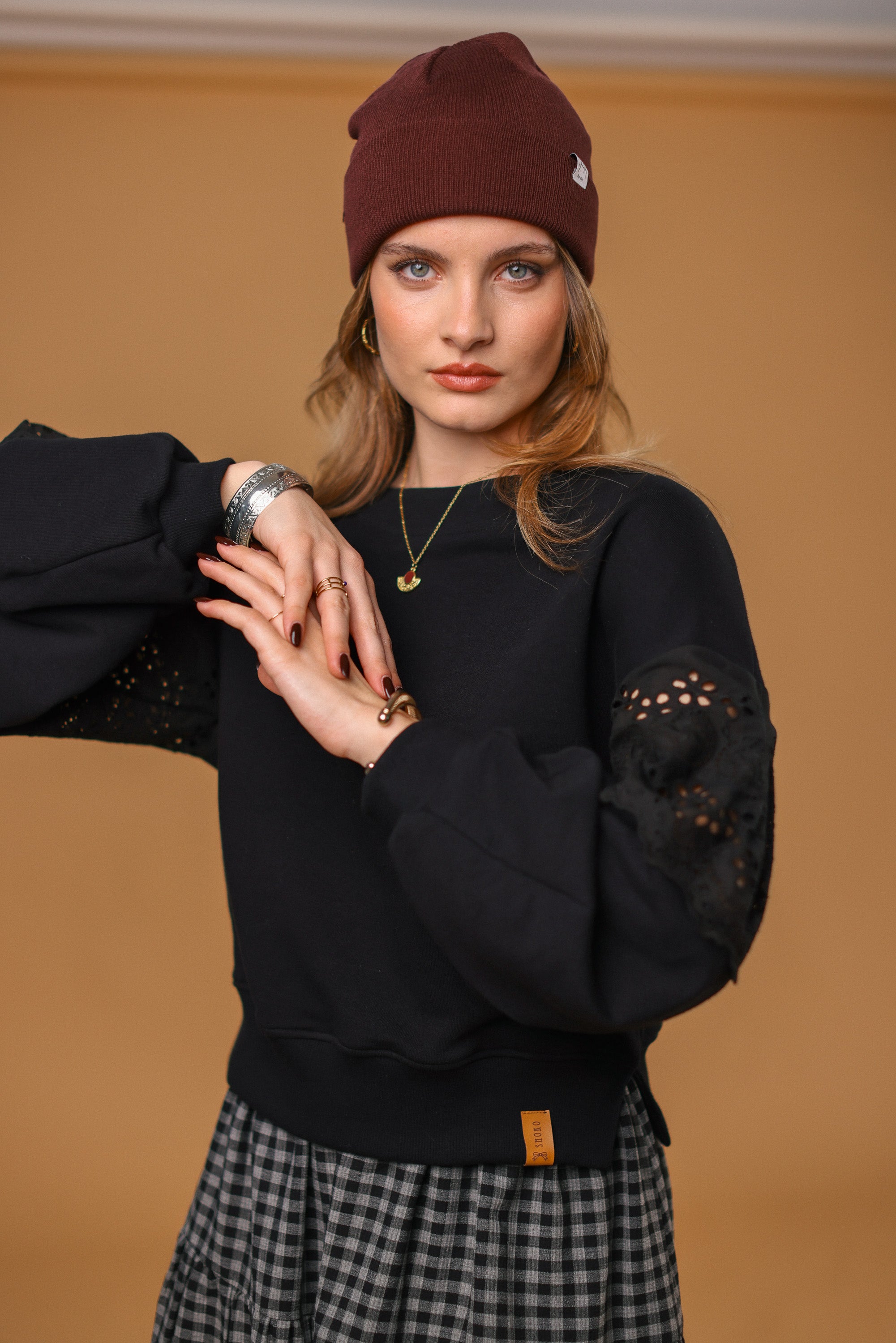 Sweater Caelia Black Lace